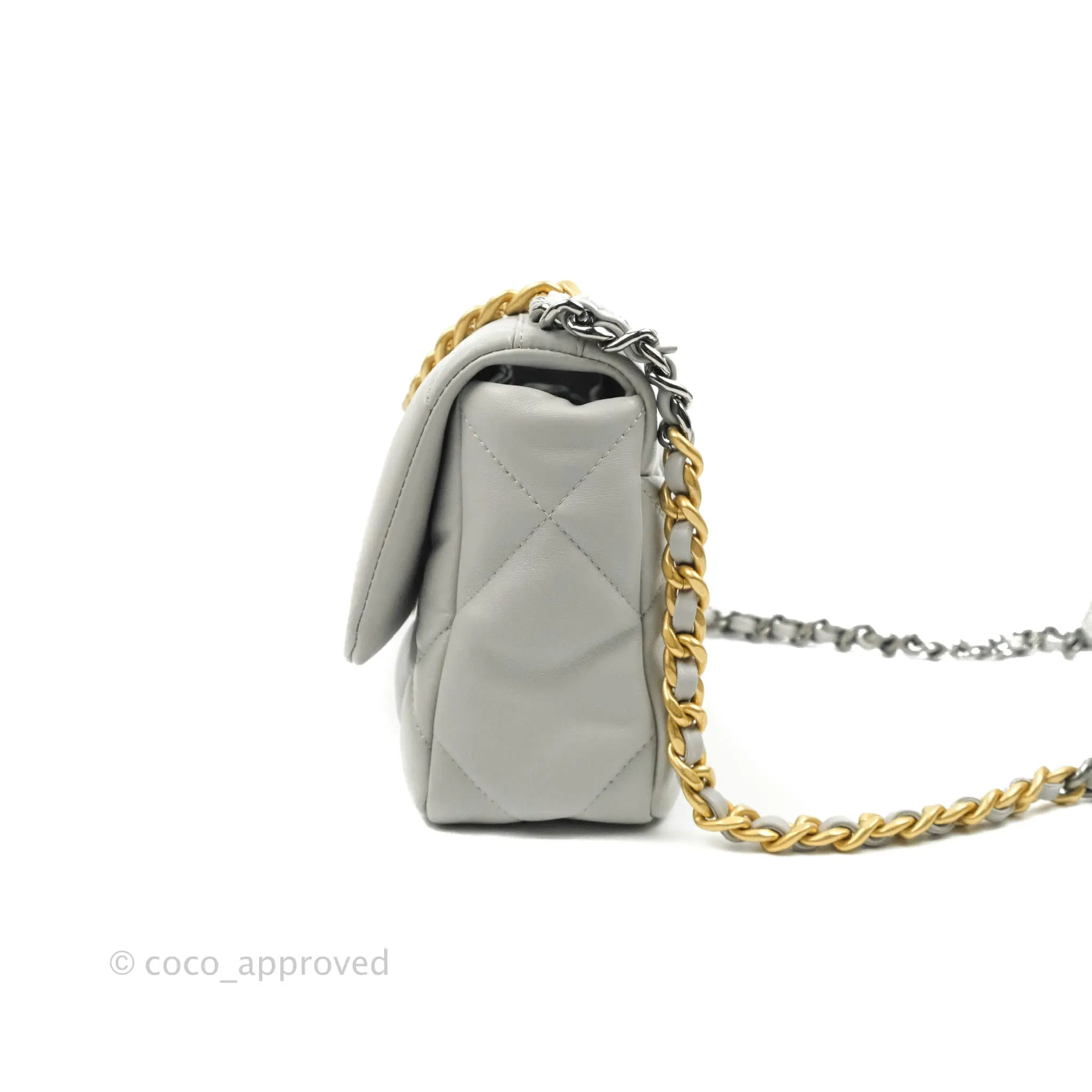 Chanel 19 Small Grey Mixed Hardware 21A