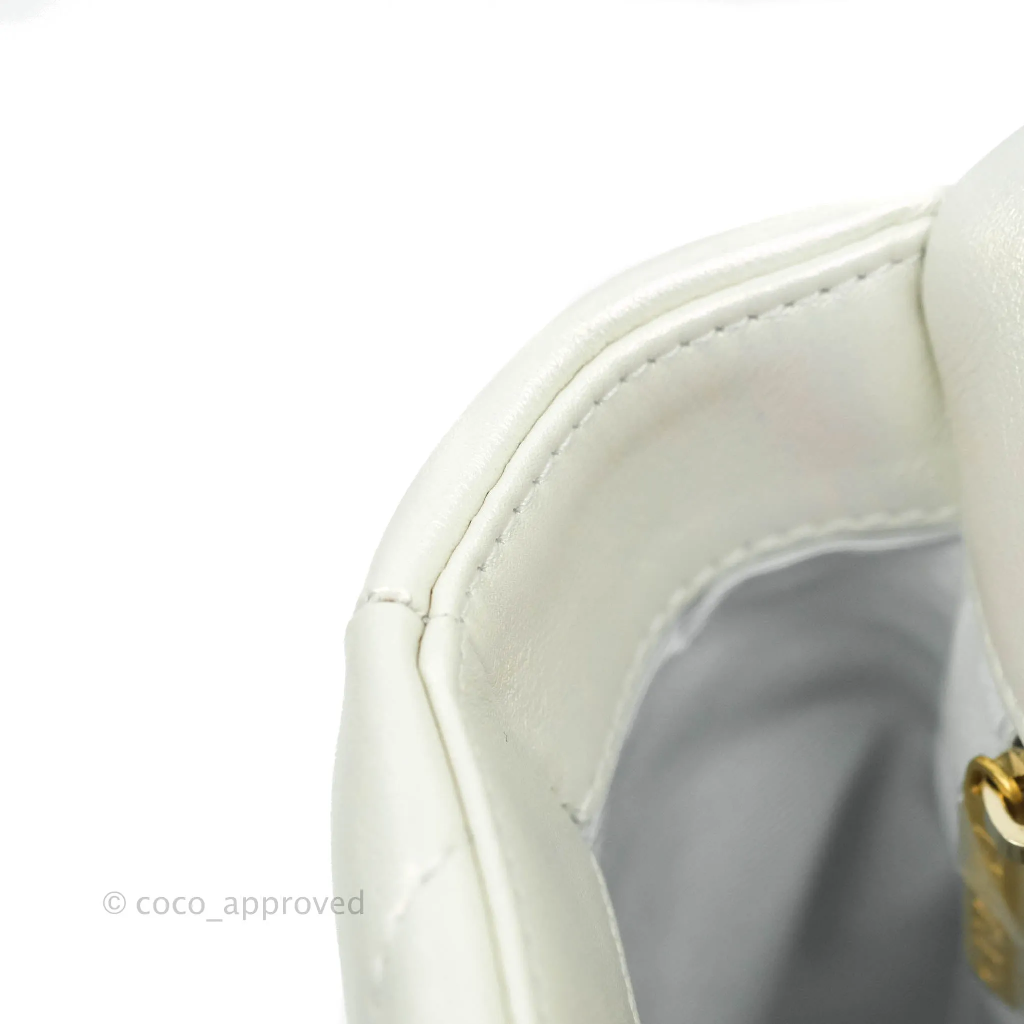 Chanel 19 Small Iridescent White Mixed Hardware