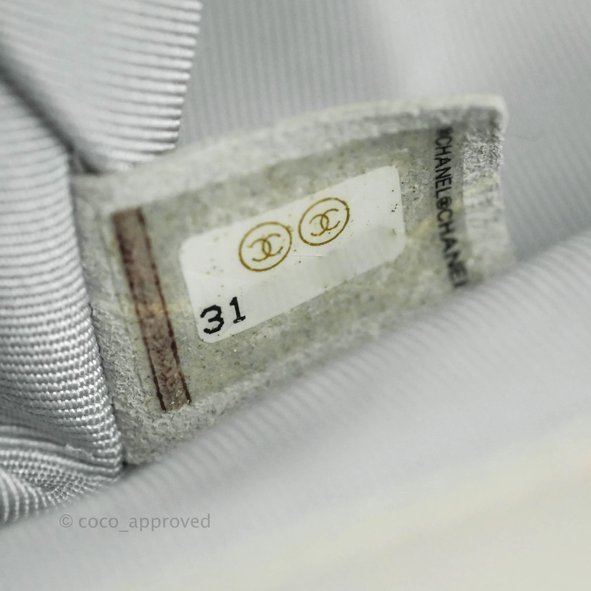 Chanel 19 Small Iridescent White Mixed Hardware