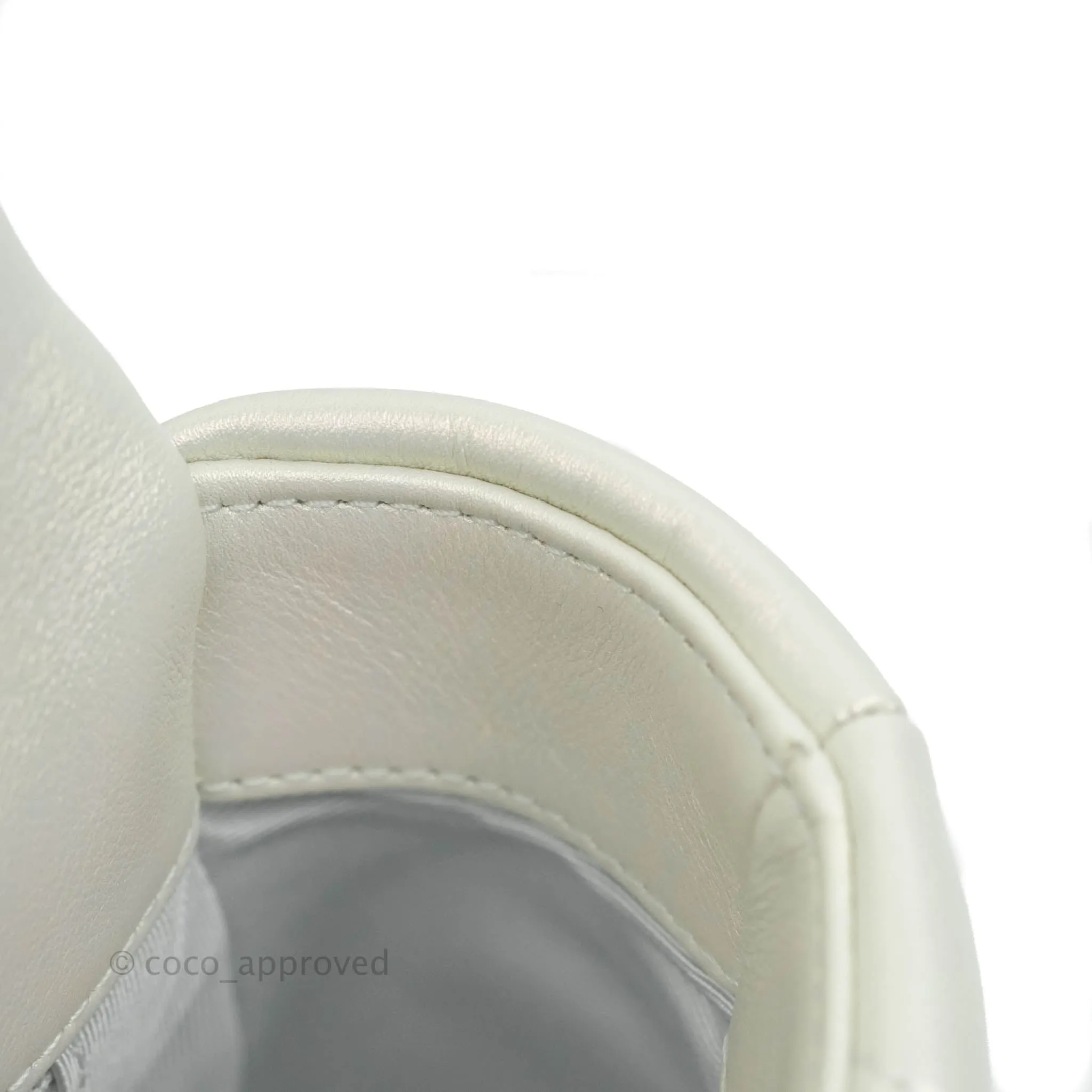 Chanel 19 Small Iridescent White Mixed Hardware