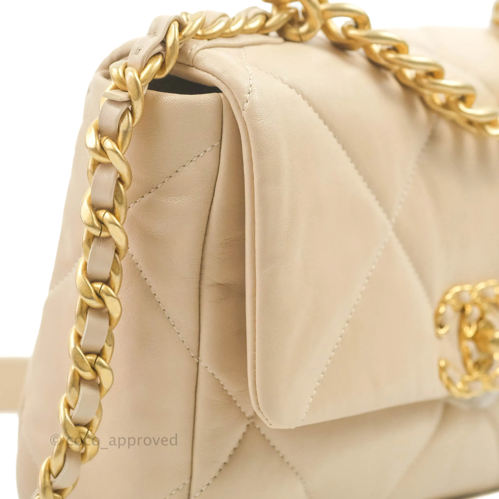 Chanel 19 Small Light Beige Mixed Hardware 20S