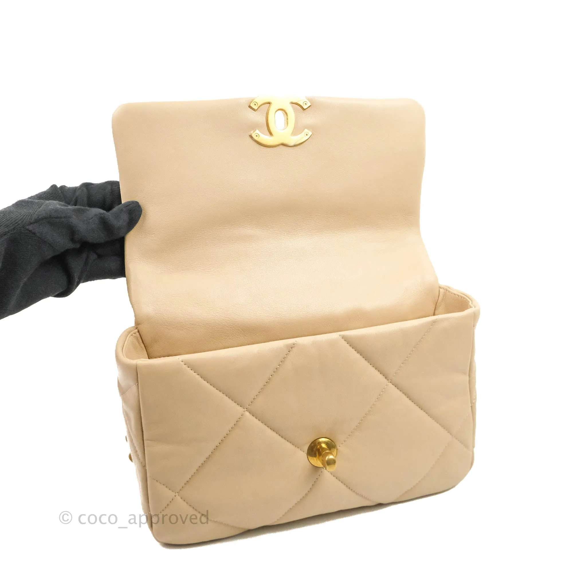 Chanel 19 Small Light Beige Mixed Hardware 20S