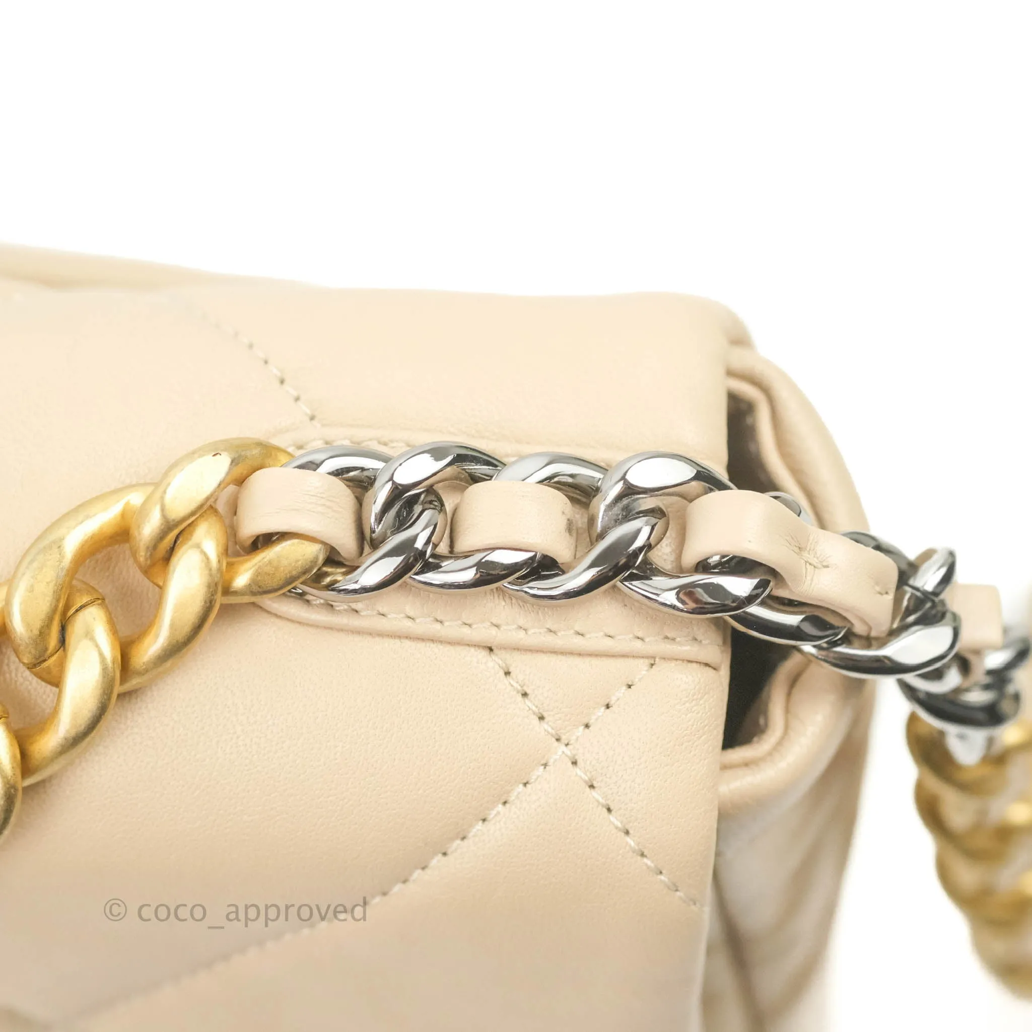 Chanel 19 Small Light Beige Mixed Hardware 20S