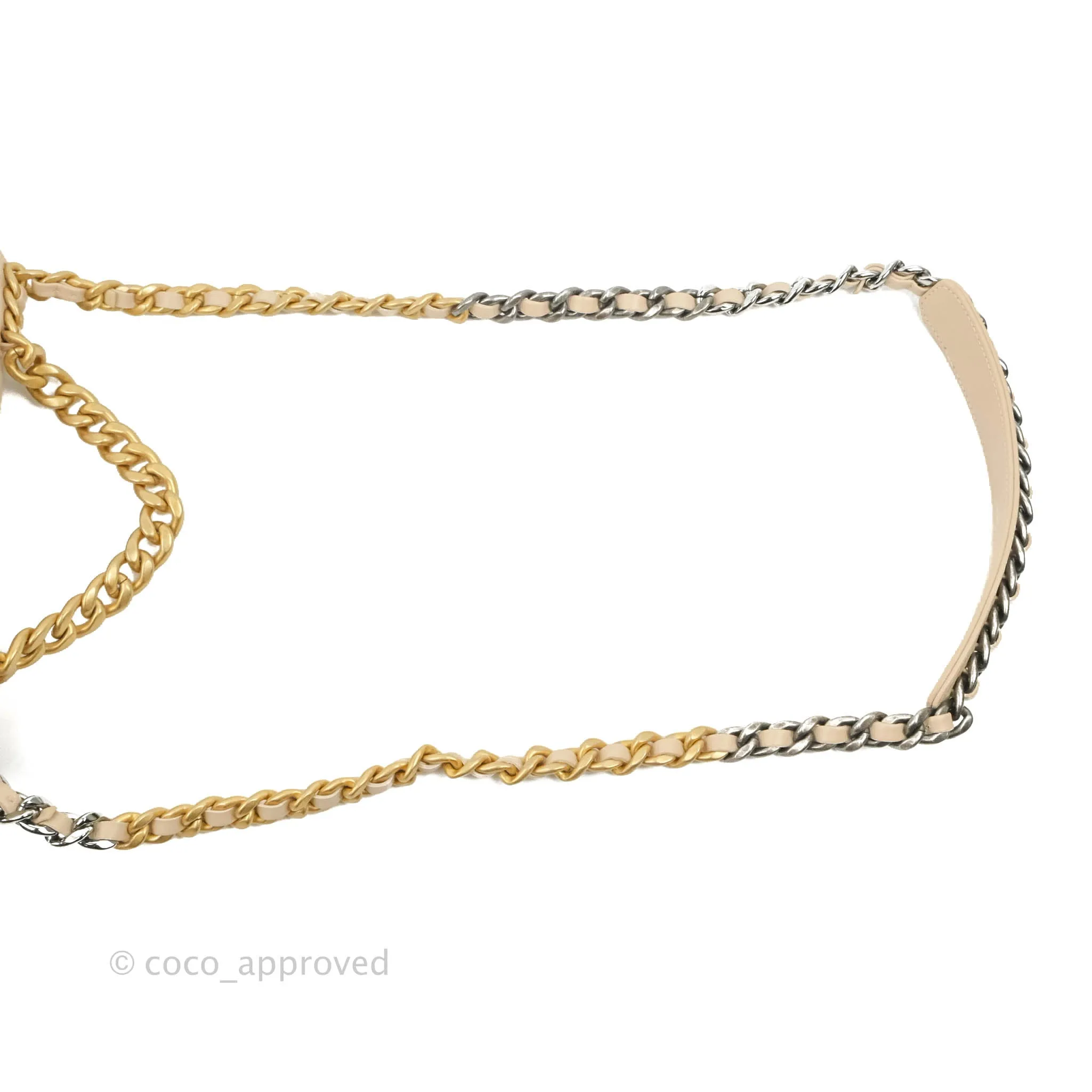 Chanel 19 Small Light Beige Mixed Hardware 20S