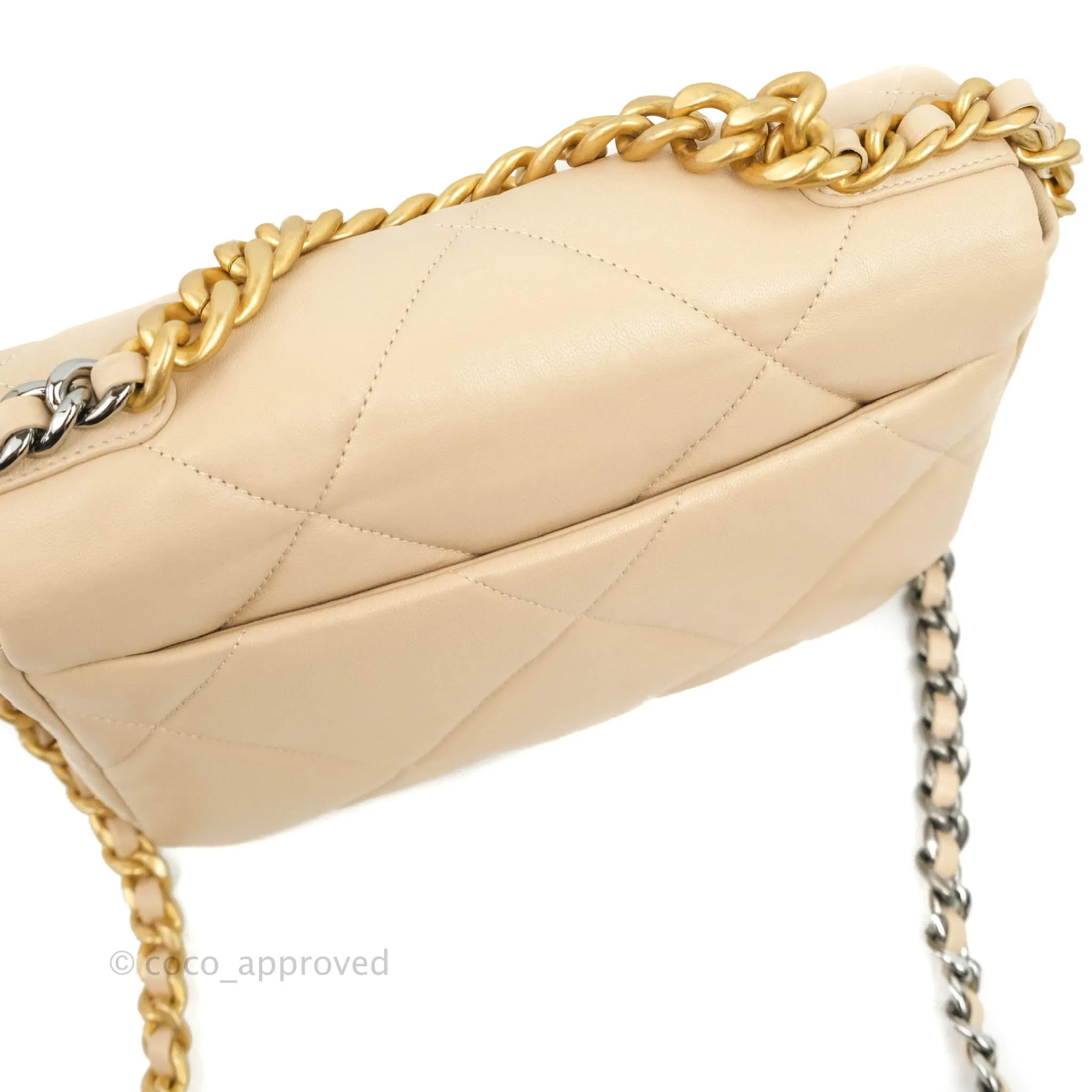 Chanel 19 Small Light Beige Mixed Hardware 20S