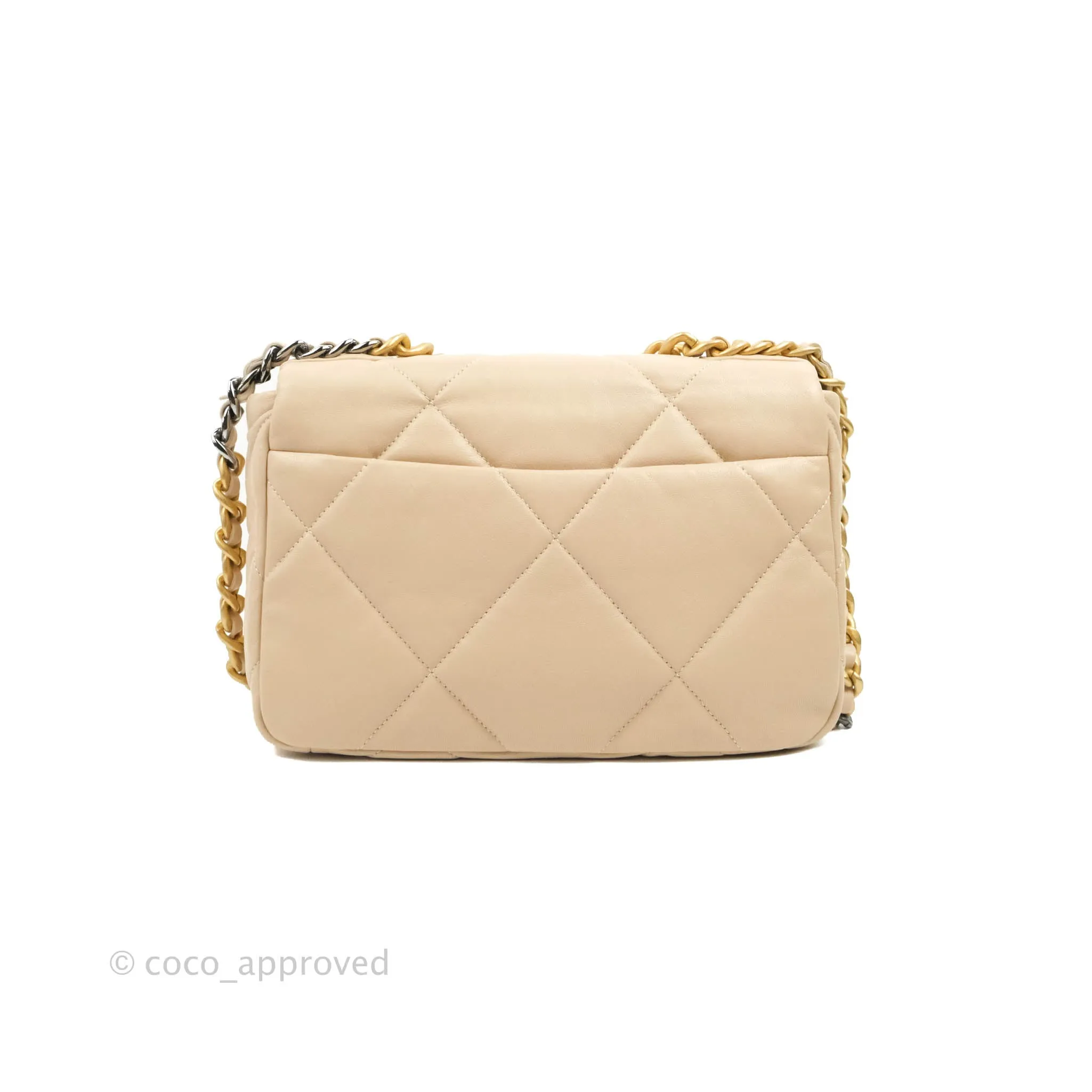 Chanel 19 Small Light Beige Mixed Hardware 20S