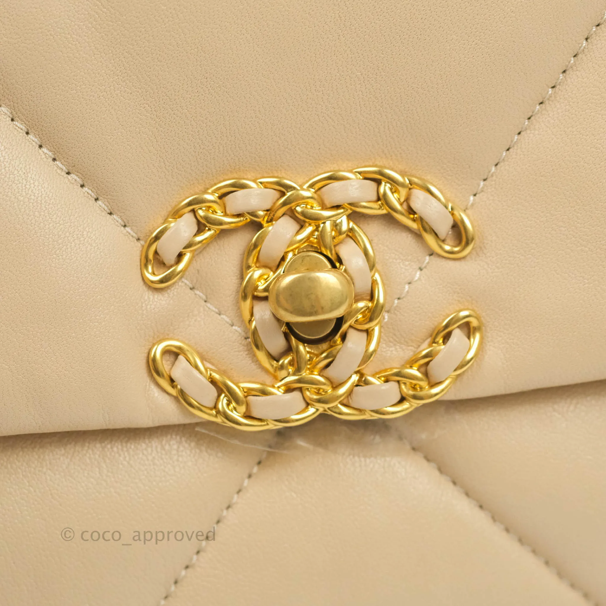 Chanel 19 Small Light Beige Mixed Hardware 20S