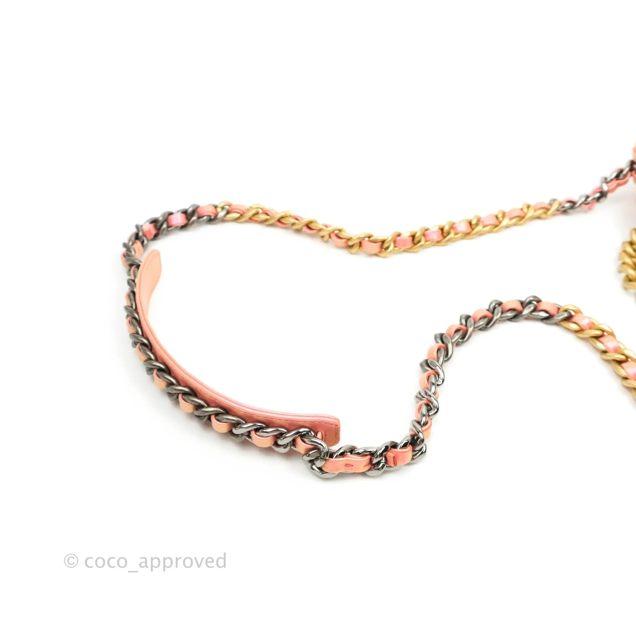 Chanel 19 Small Metallic Pink Mixed Hardware