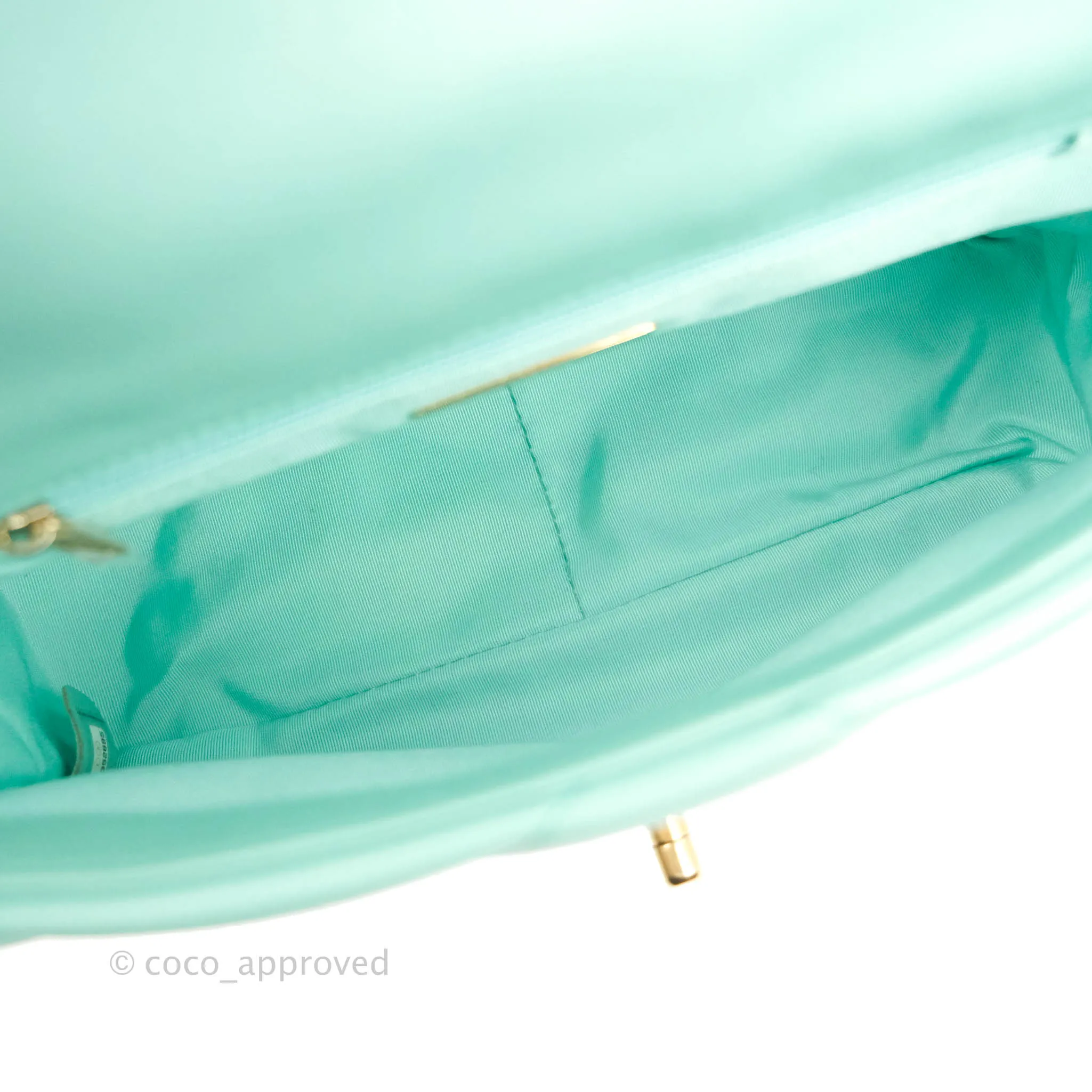 Chanel 19 Small Tiffany Blue Mixed Hardware