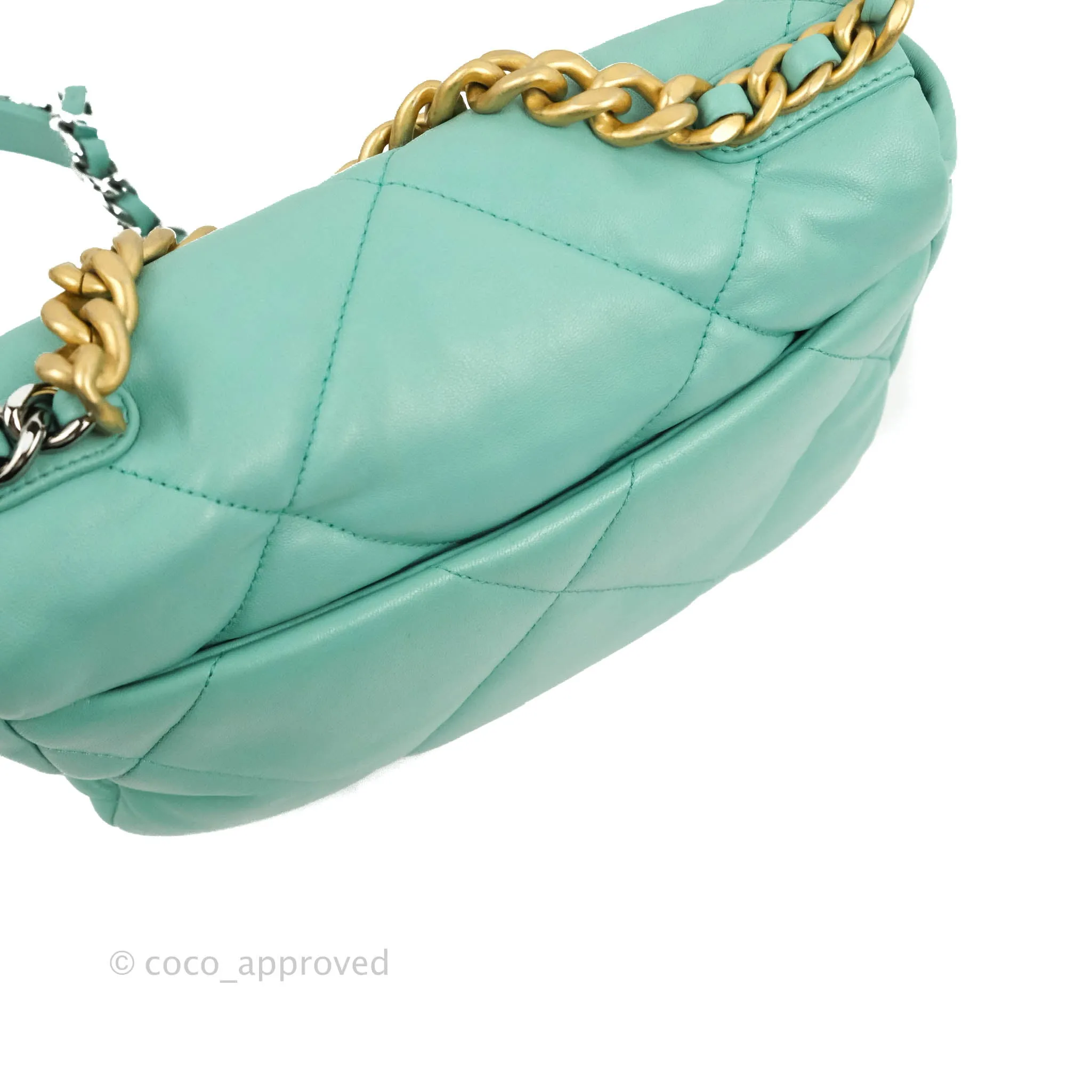 Chanel 19 Small Tiffany Blue Mixed Hardware