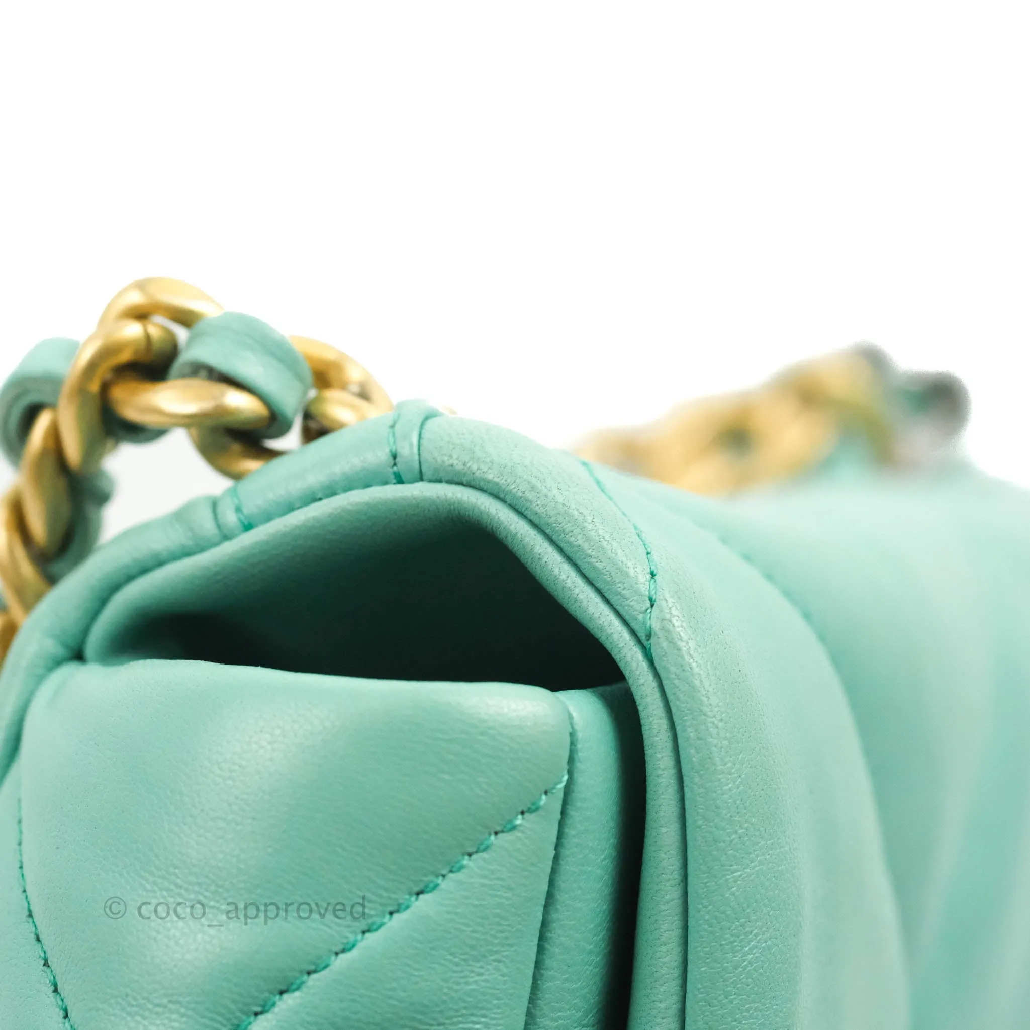Chanel 19 Small Tiffany Blue Mixed Hardware