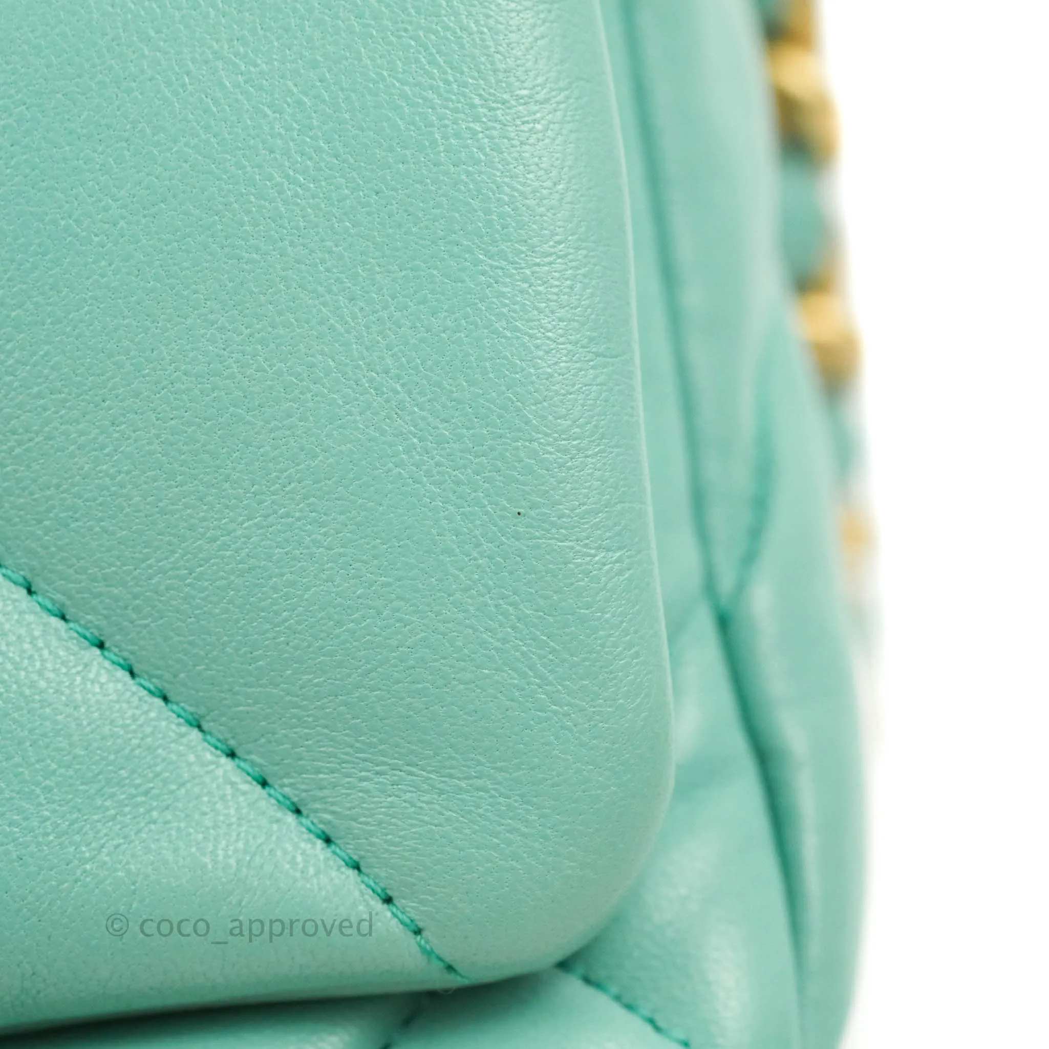 Chanel 19 Small Tiffany Blue Mixed Hardware