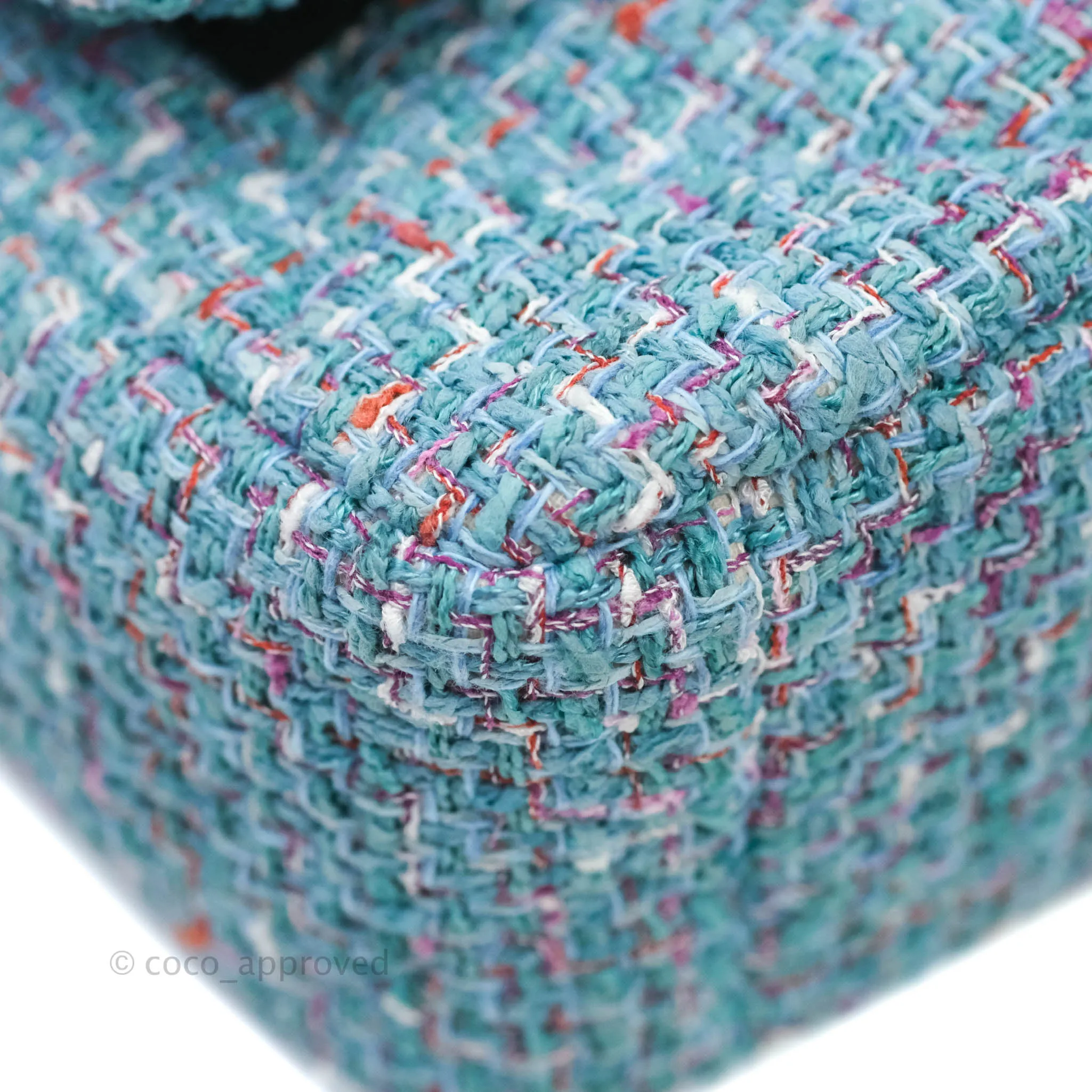 Chanel 19 Small Tweed Blue Mixed Hardware