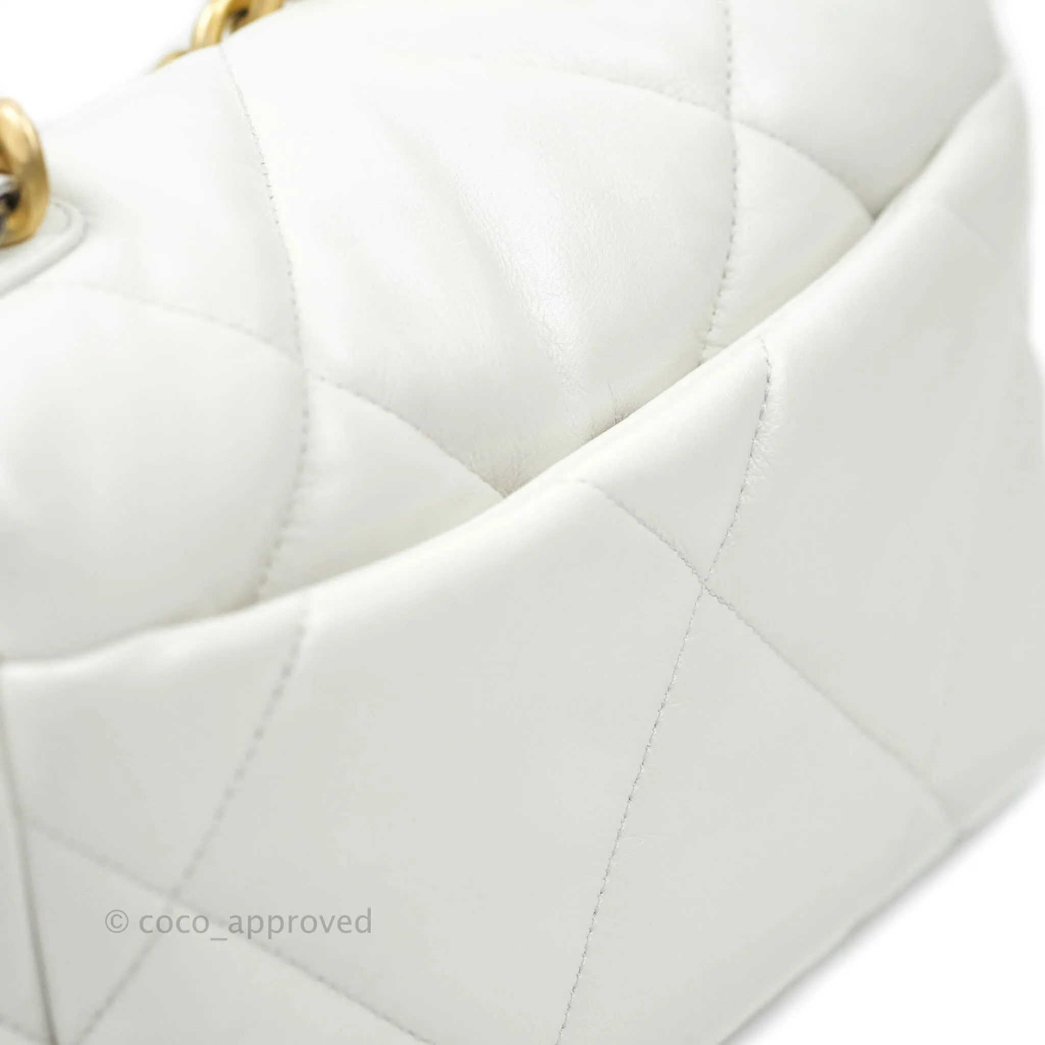 Chanel 19 Small White Mixed Hardware