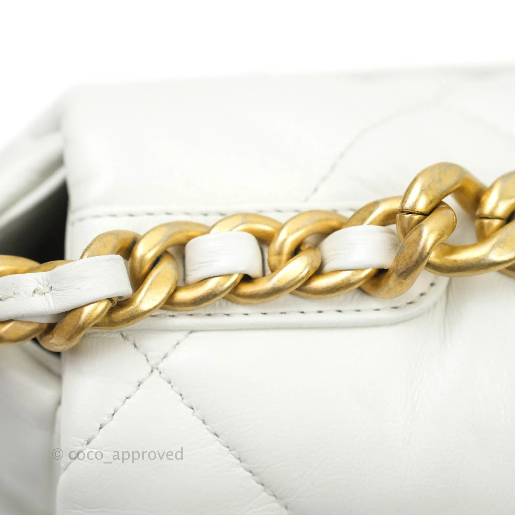 Chanel 19 Small White Mixed Hardware