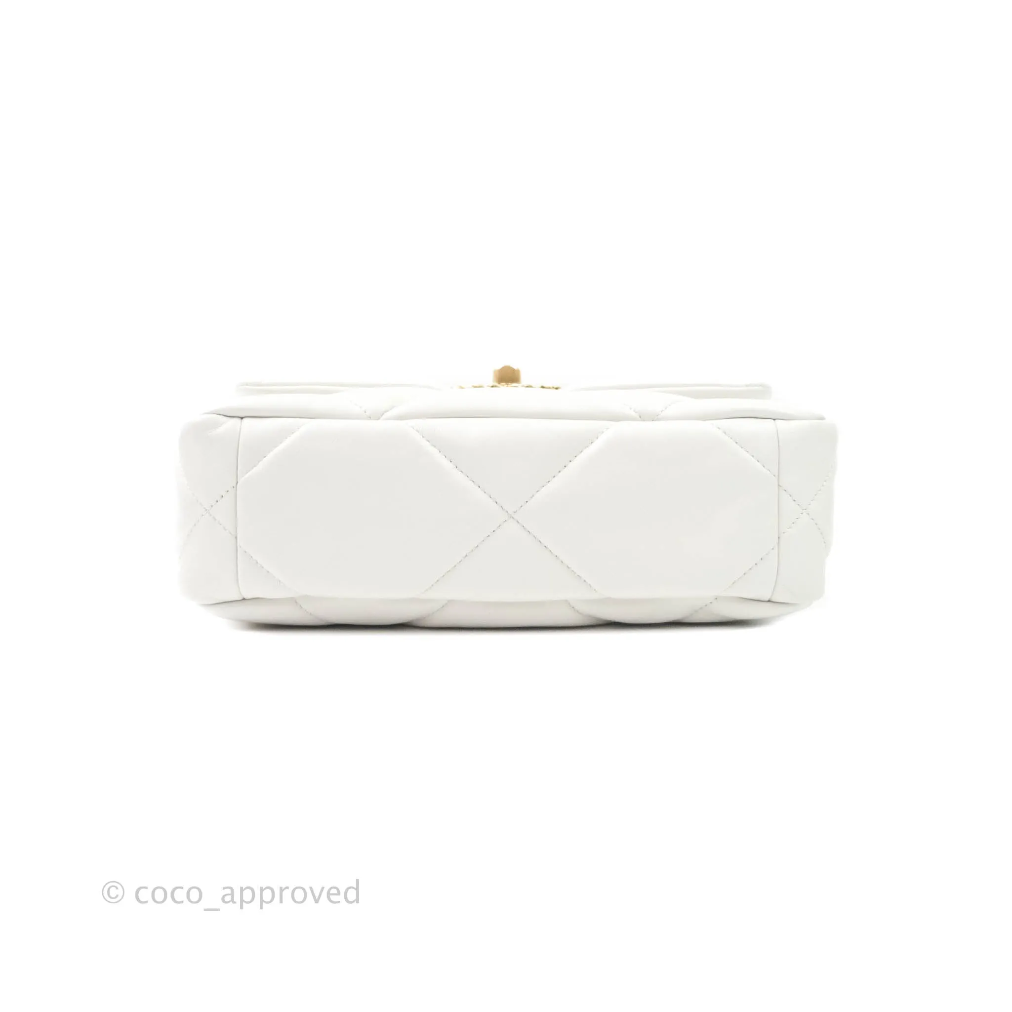 Chanel 19 Small White Mixed Hardware