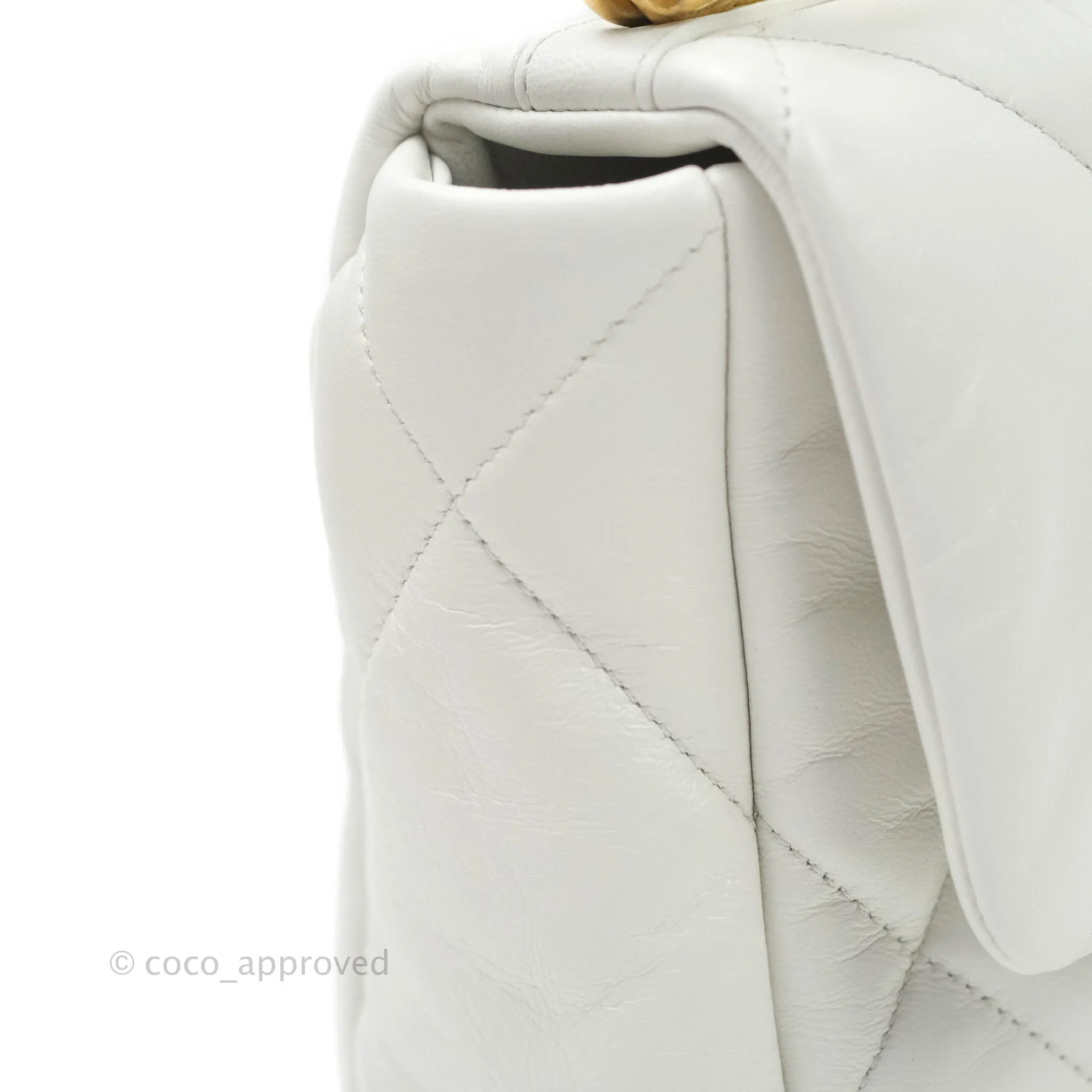 Chanel 19 Small White Mixed Hardware