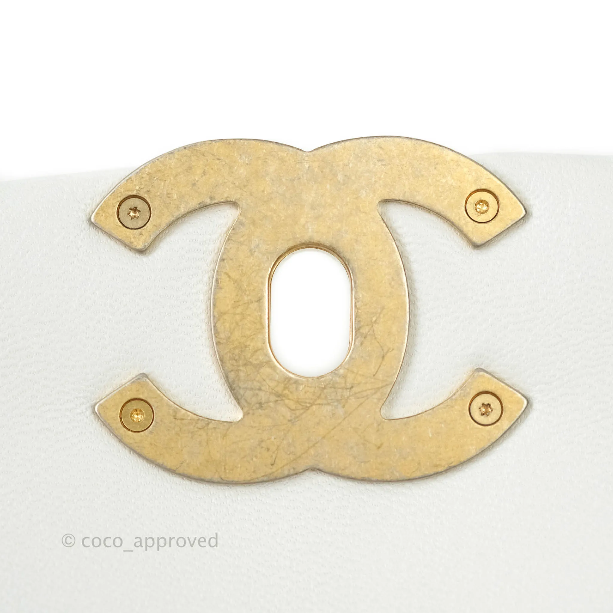 Chanel 19 Small White Mixed Hardware