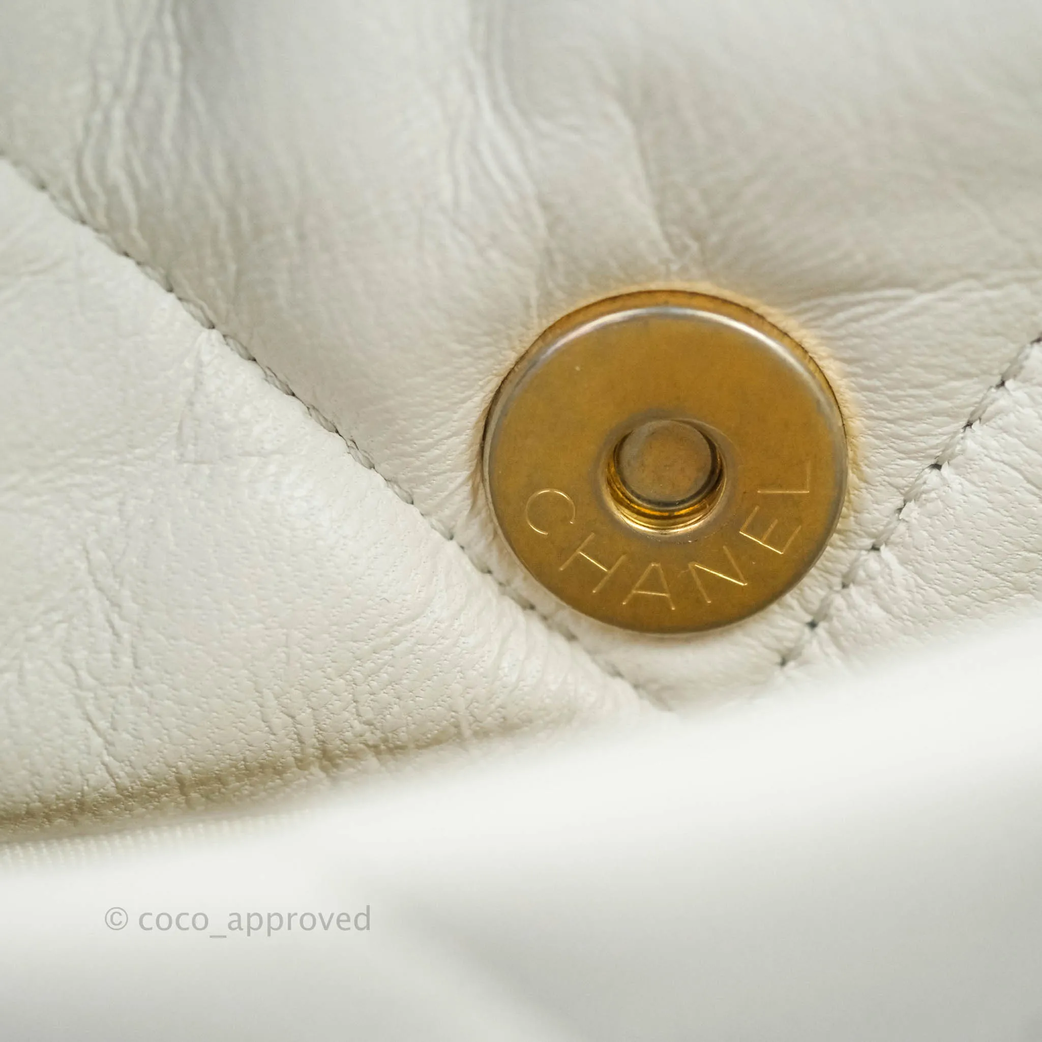 Chanel 19 Small White Mixed Hardware