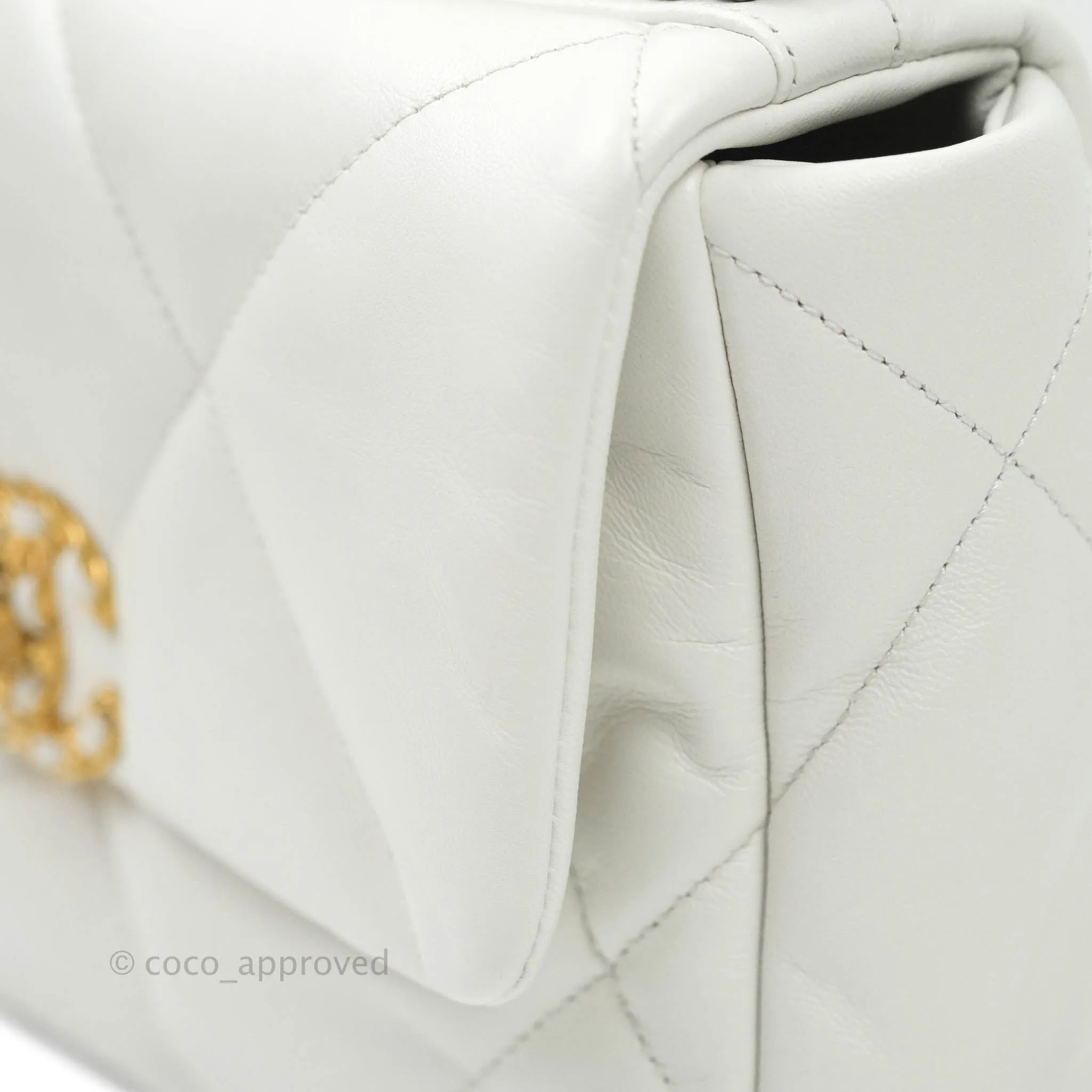 Chanel 19 Small White Mixed Hardware