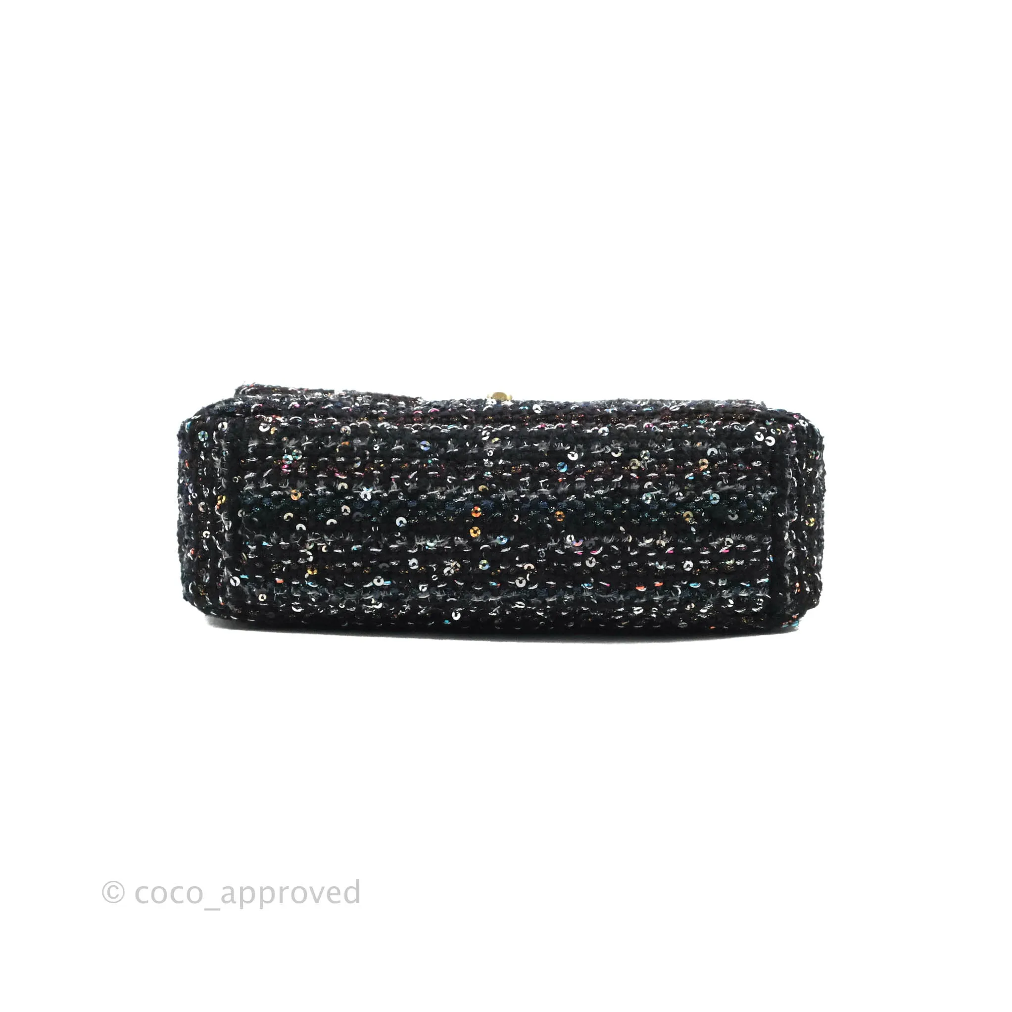 Chanel 19 Tweed Sequin Quilted Flap Black Multicolor