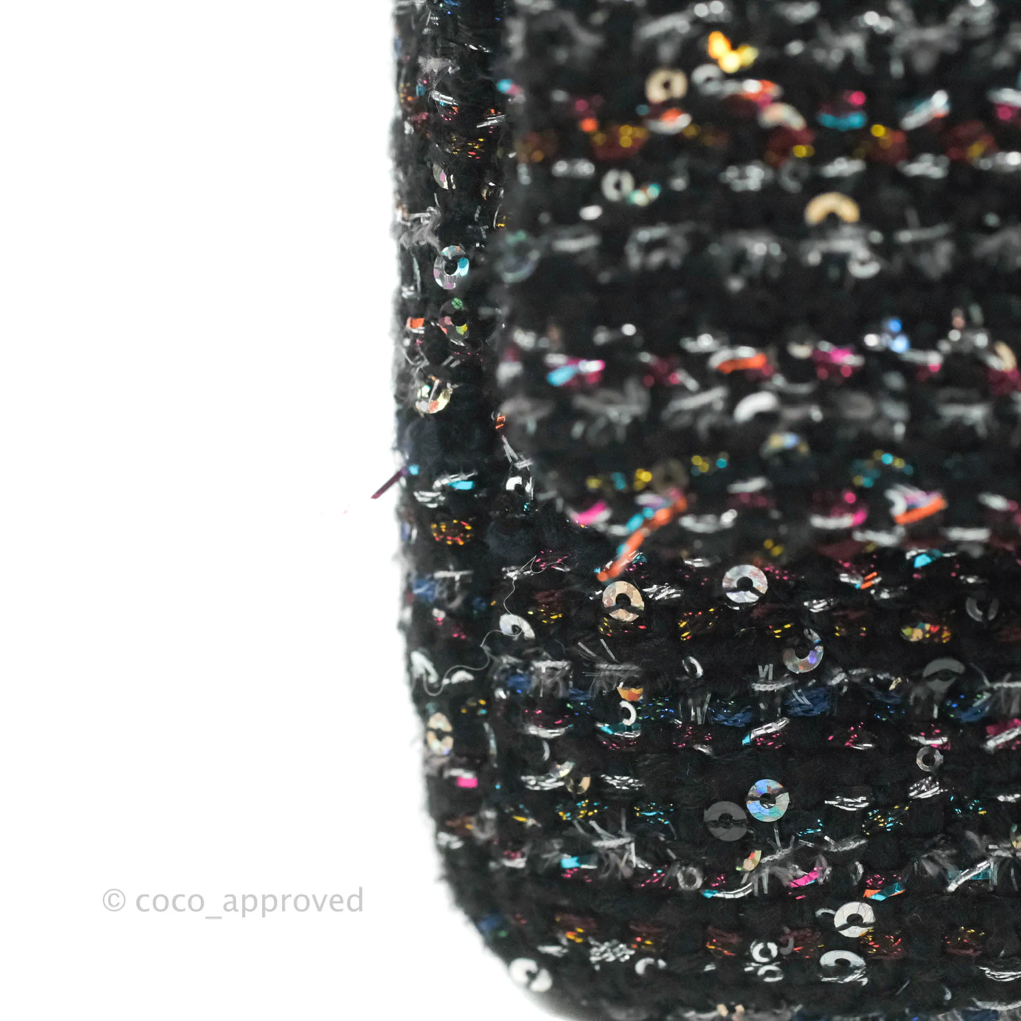 Chanel 19 Tweed Sequin Quilted Flap Black Multicolor