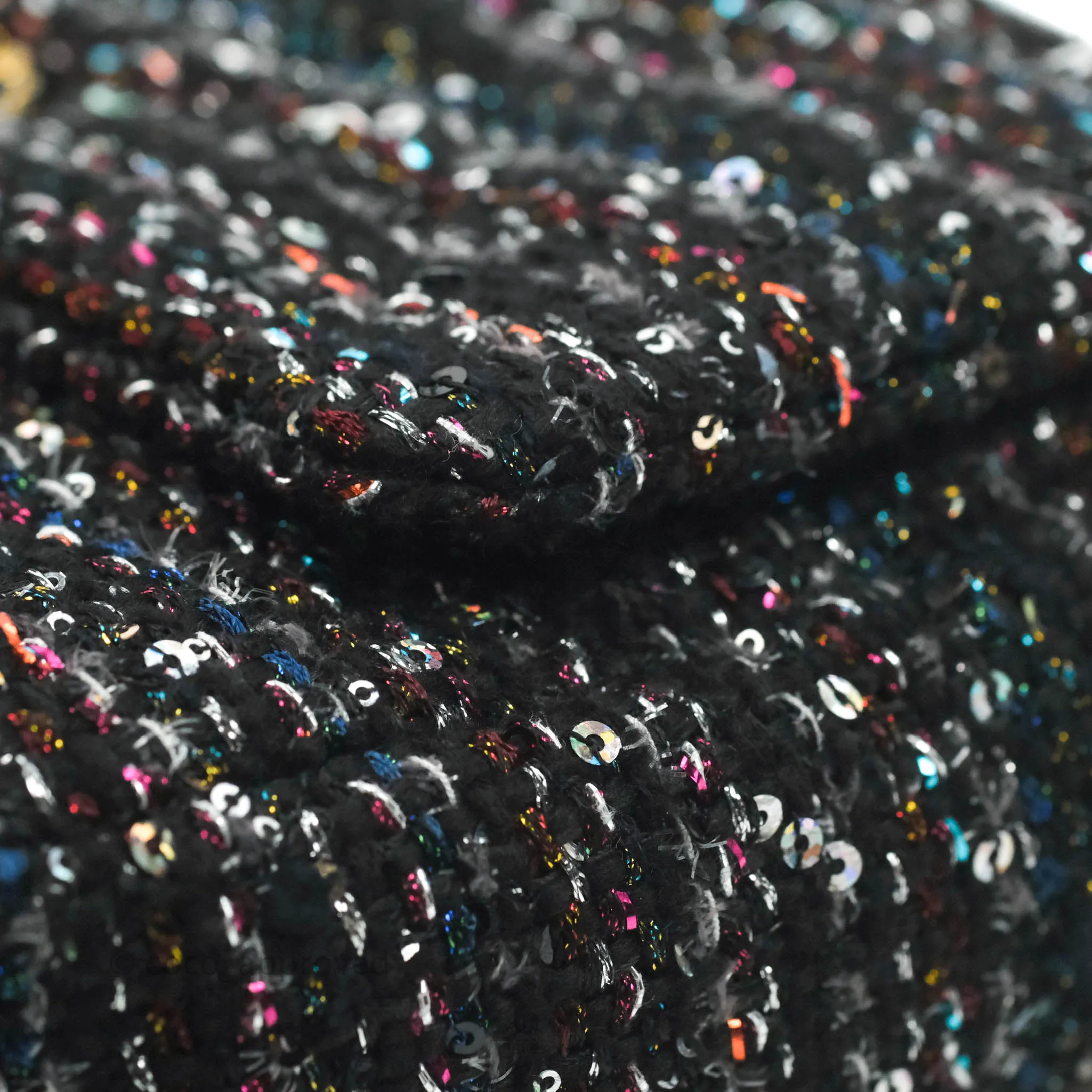 Chanel 19 Tweed Sequin Quilted Flap Black Multicolor