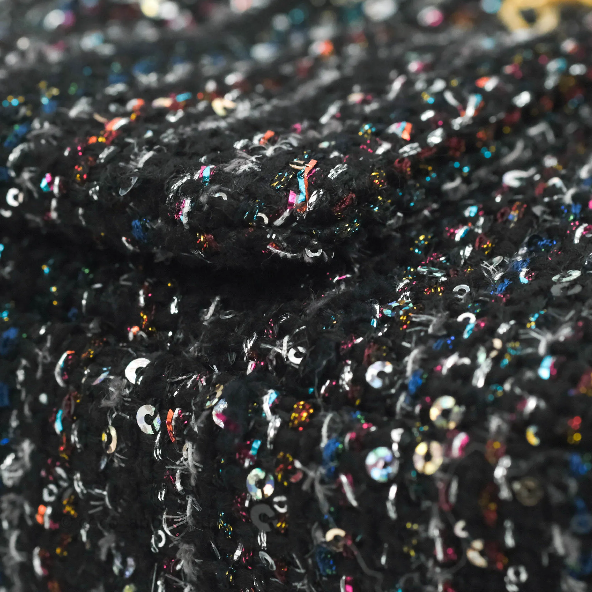 Chanel 19 Tweed Sequin Quilted Flap Black Multicolor