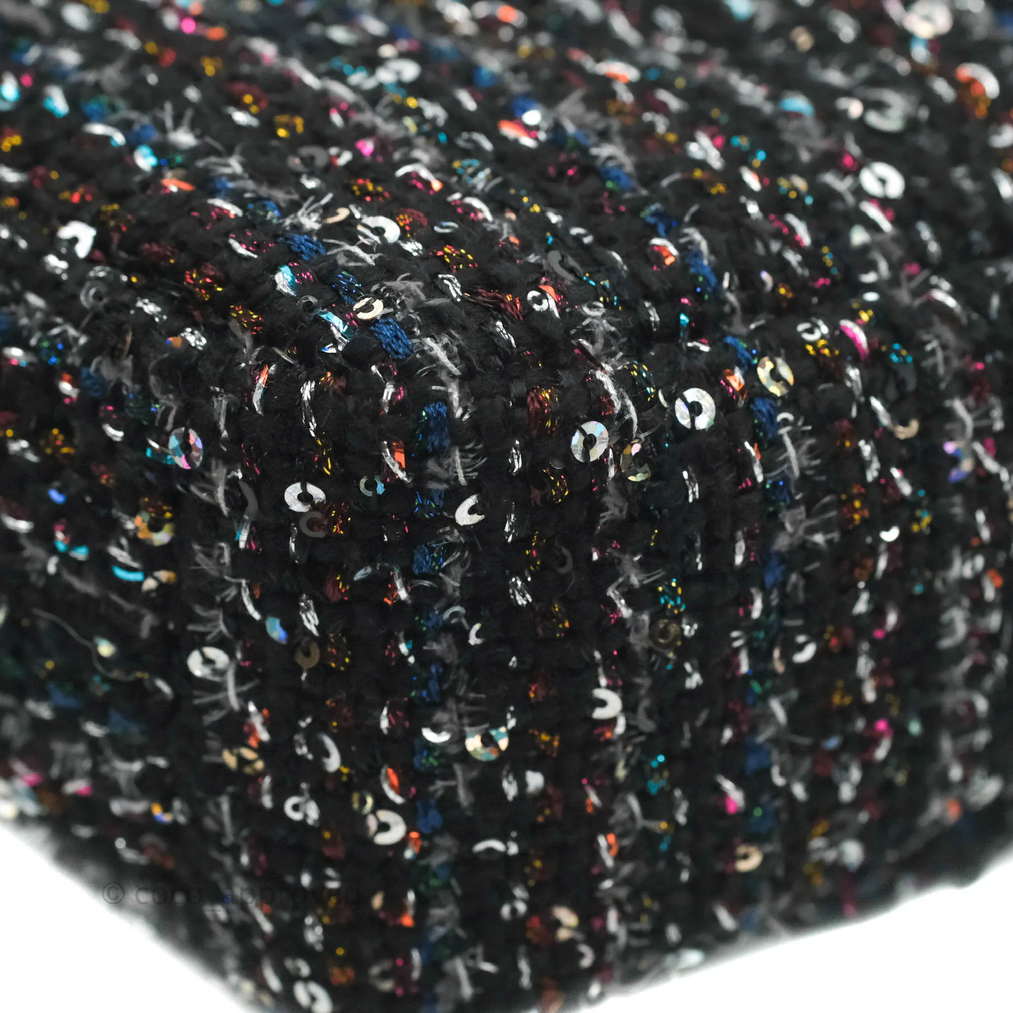 Chanel 19 Tweed Sequin Quilted Flap Black Multicolor