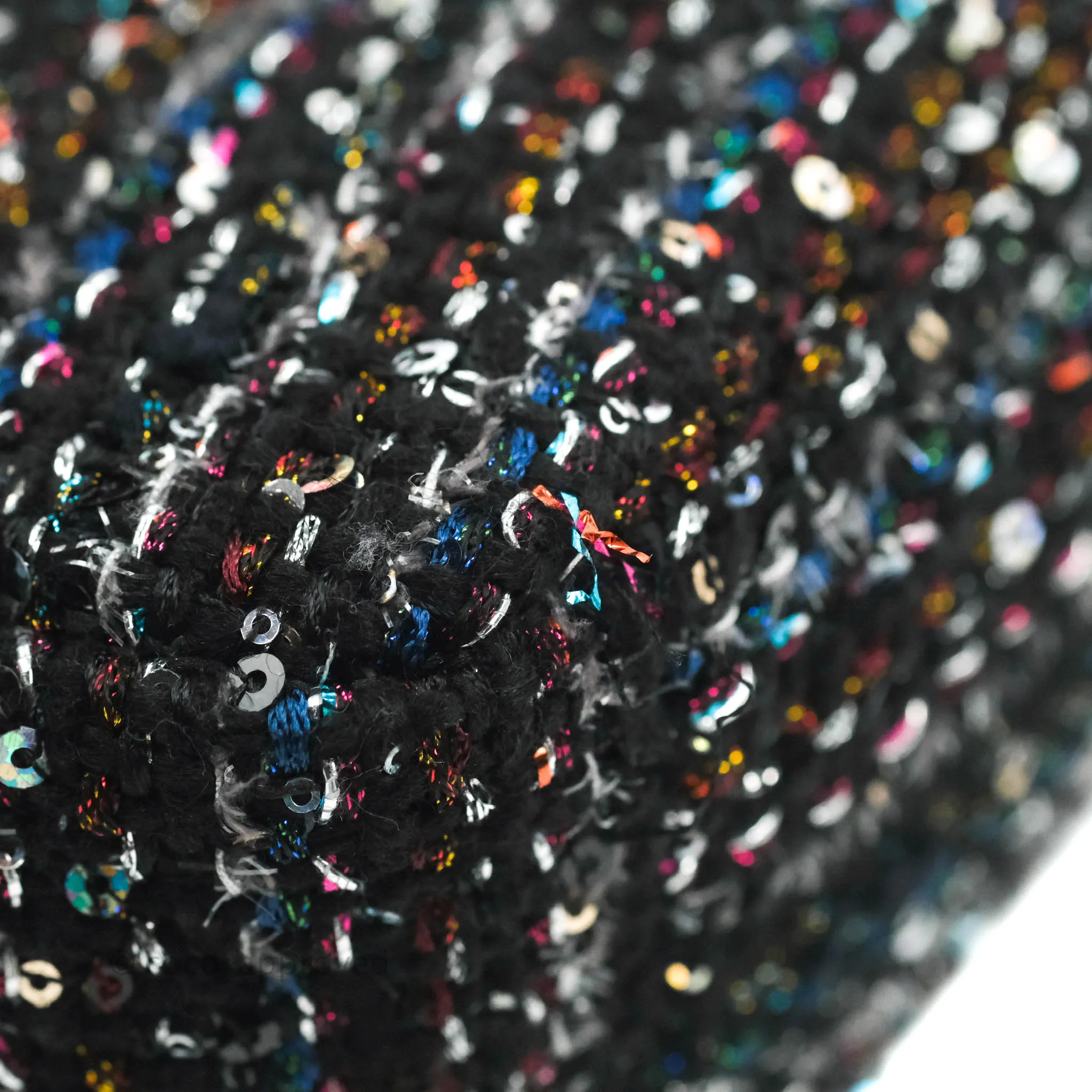 Chanel 19 Tweed Sequin Quilted Flap Black Multicolor