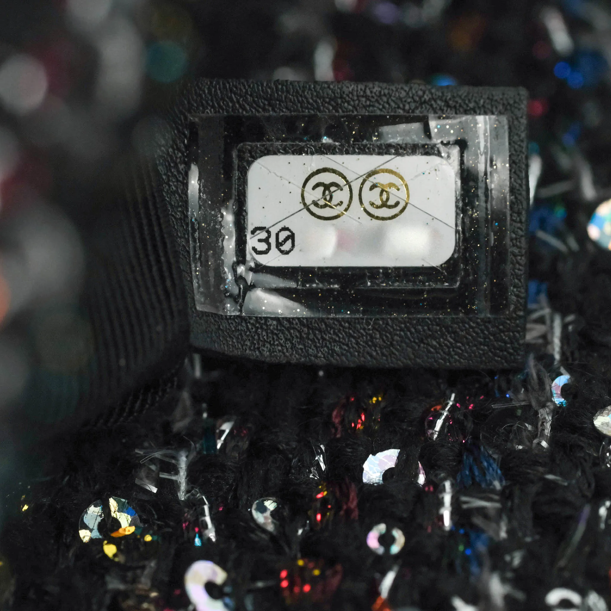Chanel 19 Tweed Sequin Quilted Flap Black Multicolor