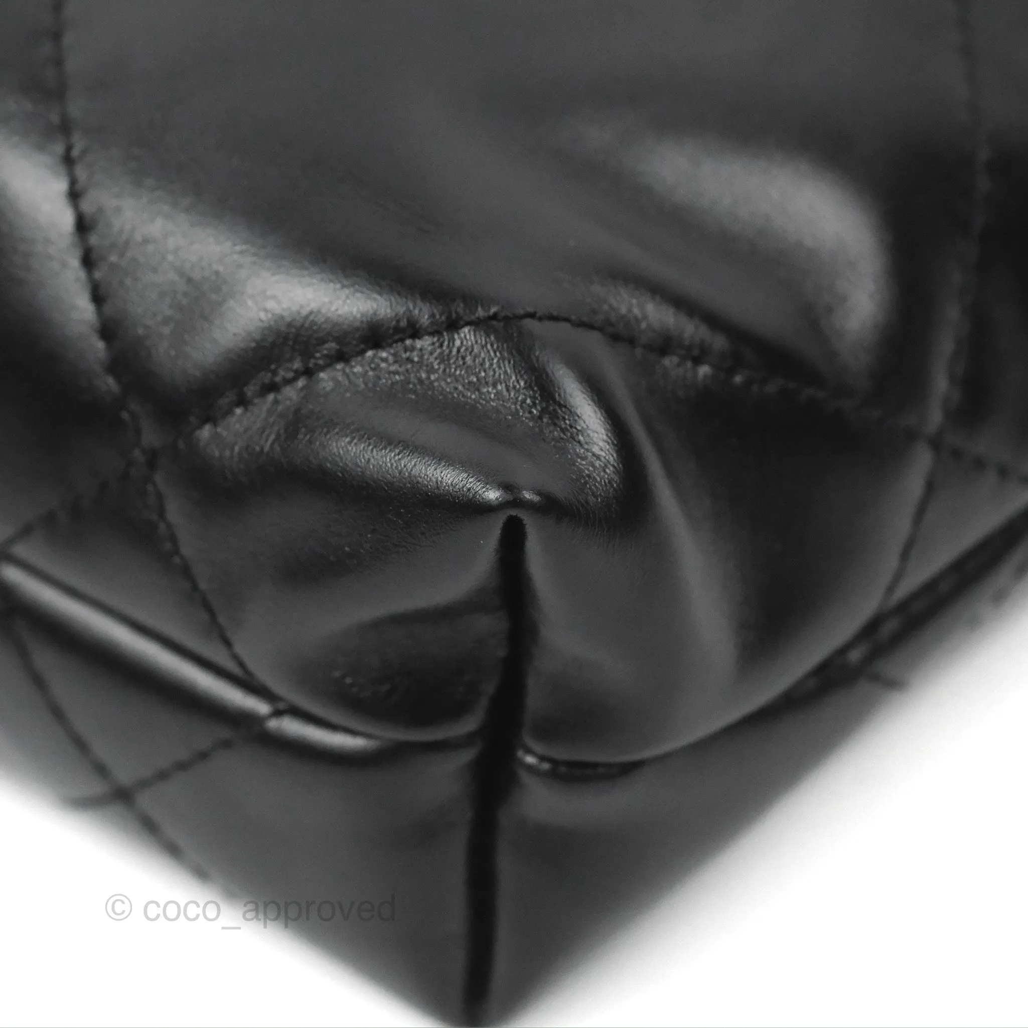 Chanel 22 Mini Bag Black Crumpled Calfskin