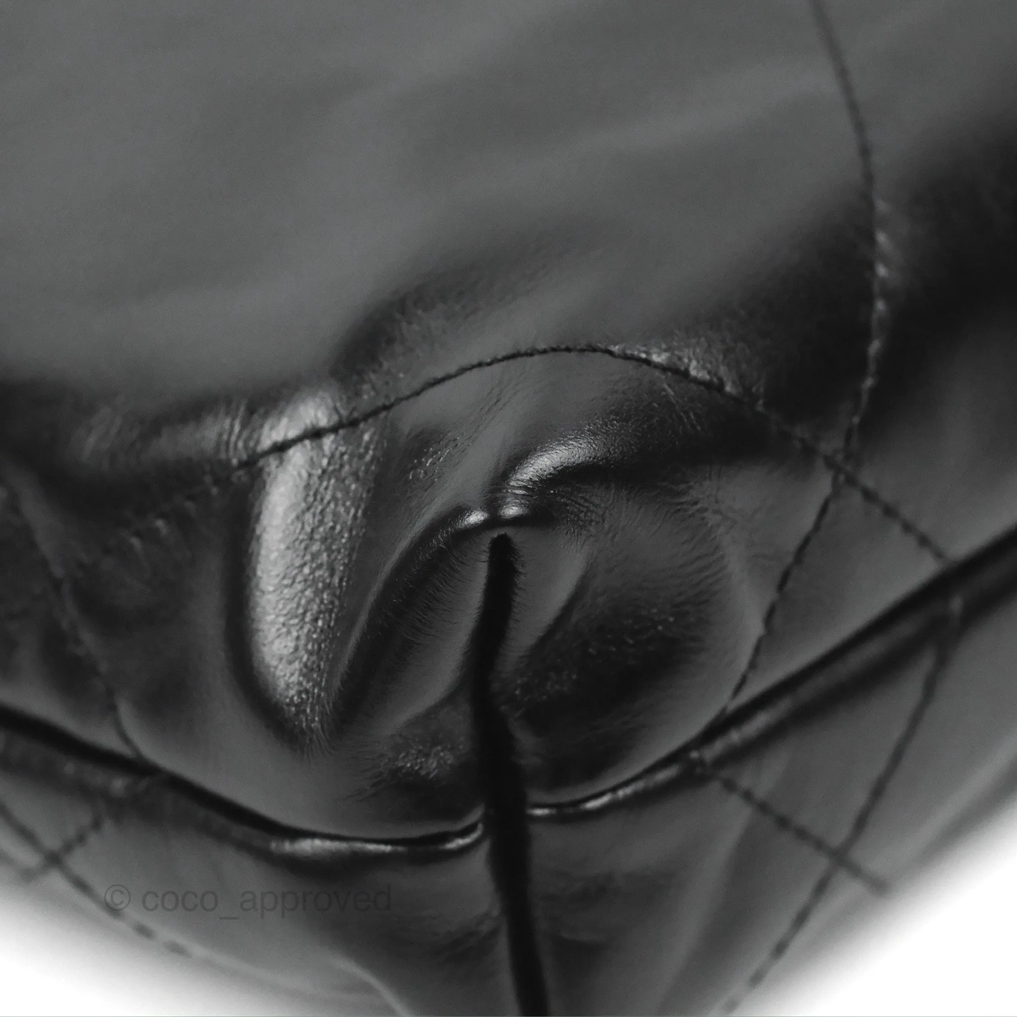 Chanel 22 Mini Bag Black Crumpled Calfskin