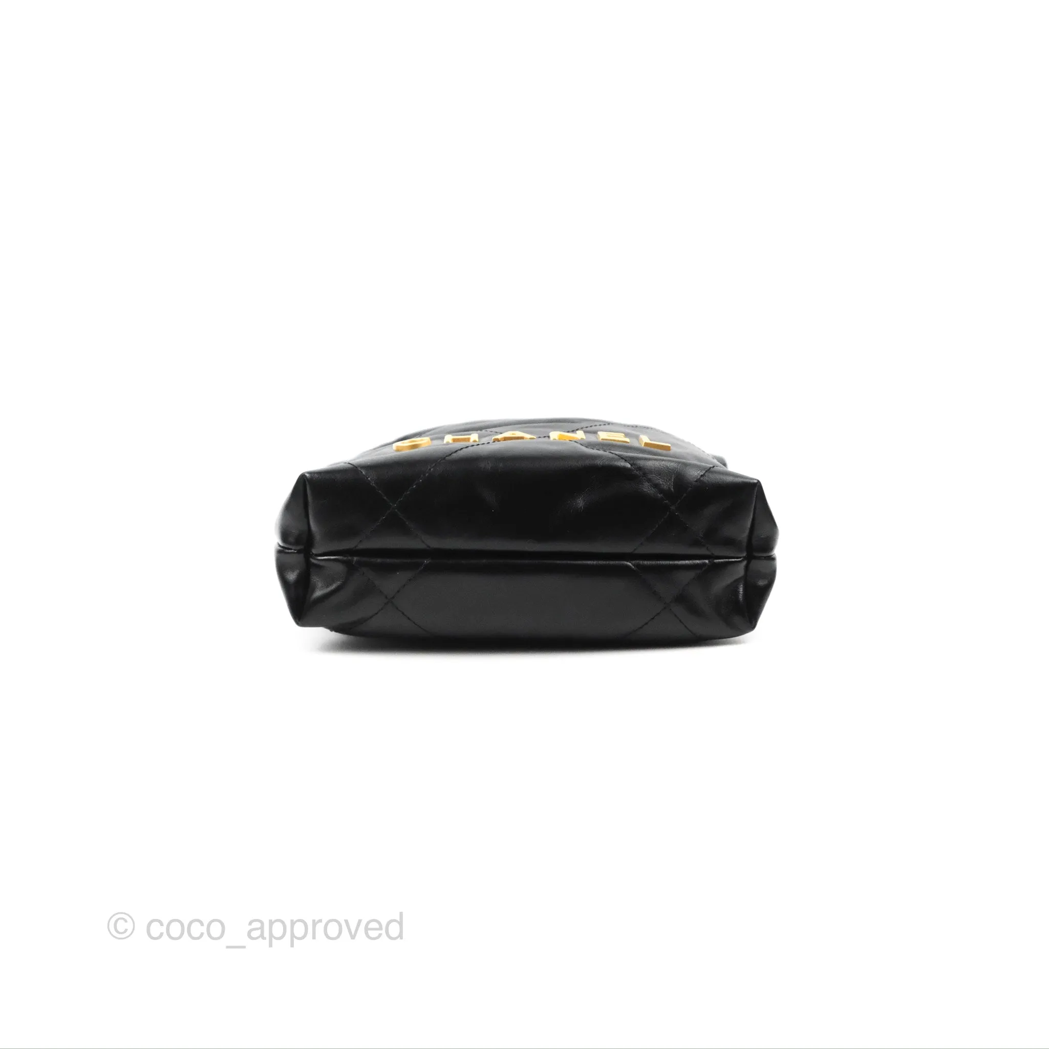Chanel 22 Mini Bag Black Crumpled Calfskin