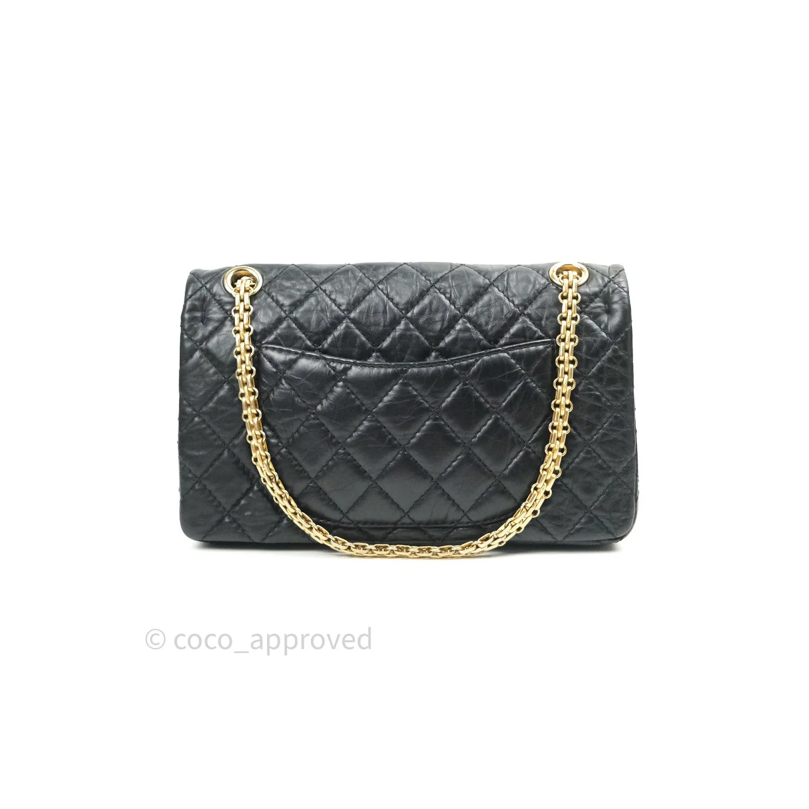Chanel 2.55 Reissue Aged Calfskin 225 Flap Black Gold Hardware