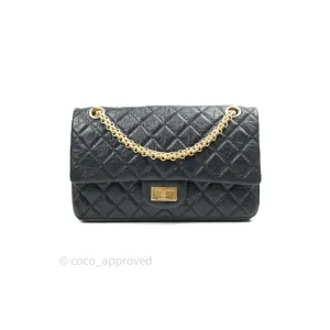Chanel 2.55 Reissue Aged Calfskin 225 Flap Black Gold Hardware