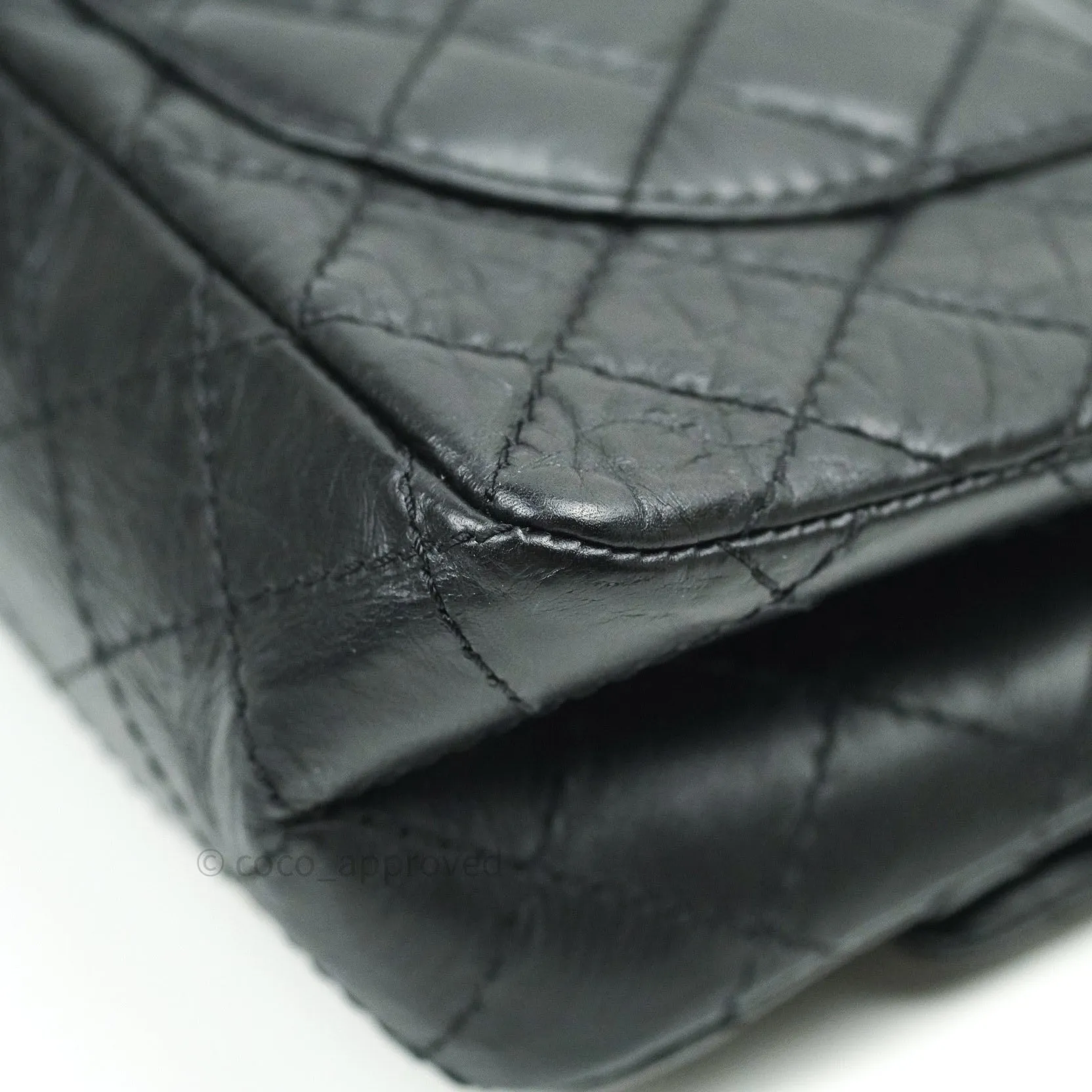 Chanel 2.55 Reissue Aged Calfskin 225 Flap Black Gold Hardware