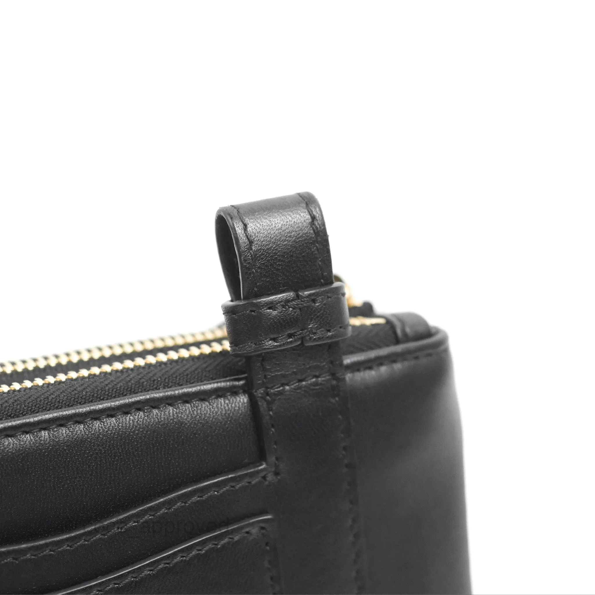 Chanel CC Mania Waist Belt Bag Black Lambskin Gold Hardware