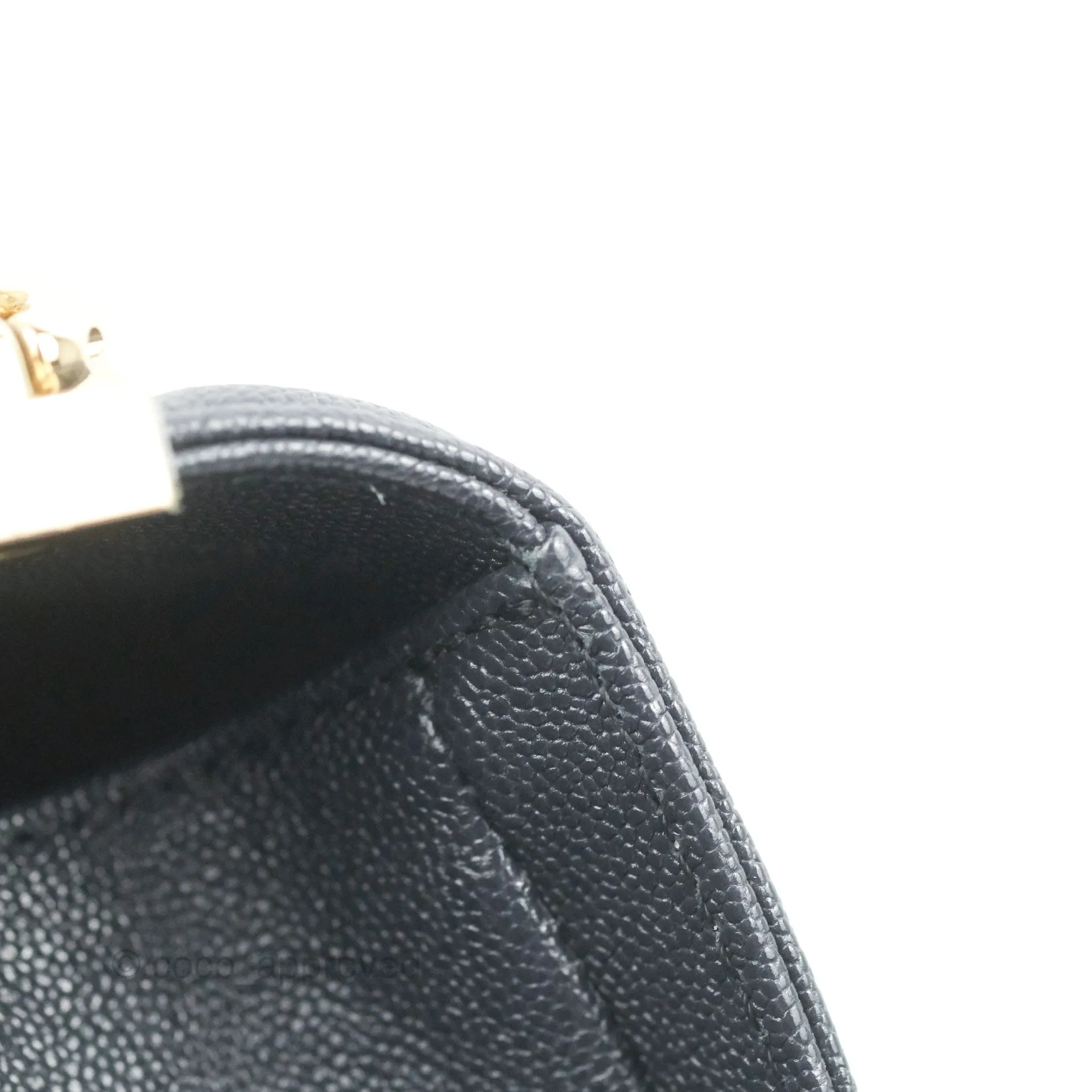Chanel Chevron Medium Boy Dark Navy Caviar Gold Hardware