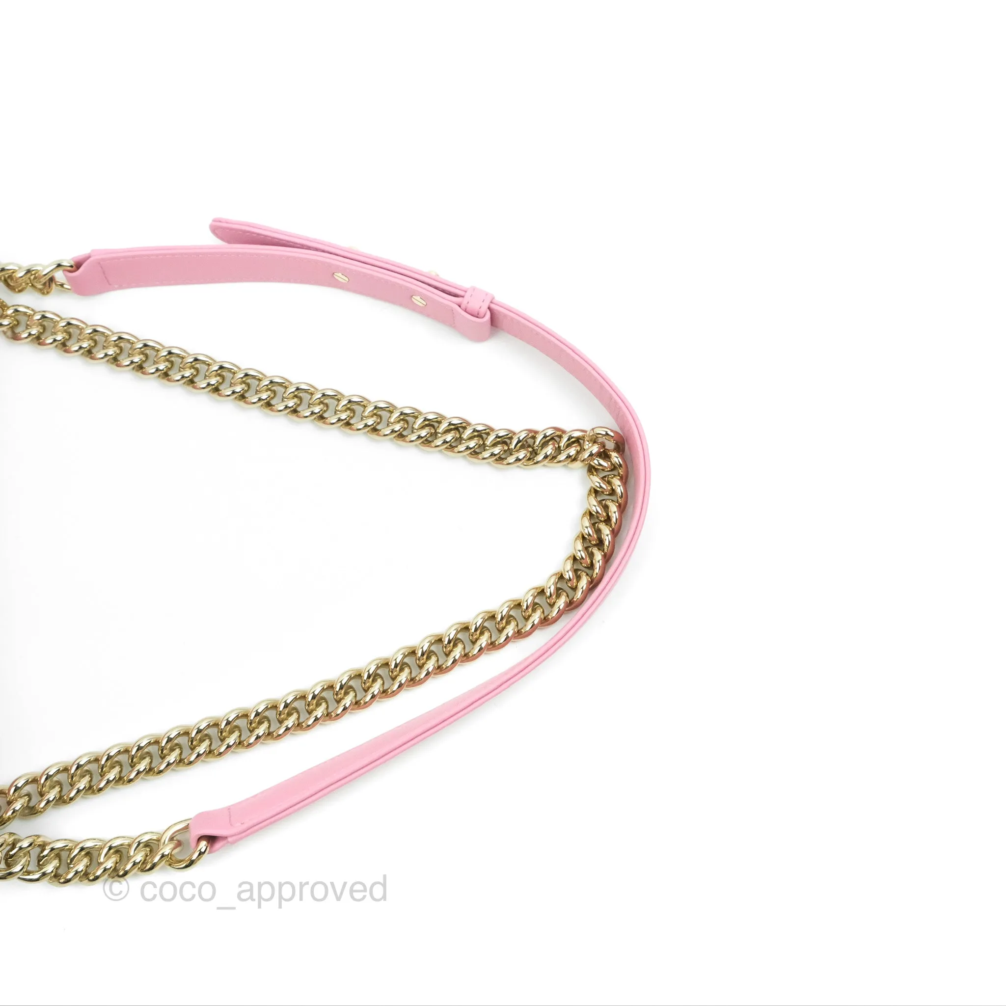 Chanel Chevron Medium Boy Pink Calfskin Gold Hardware