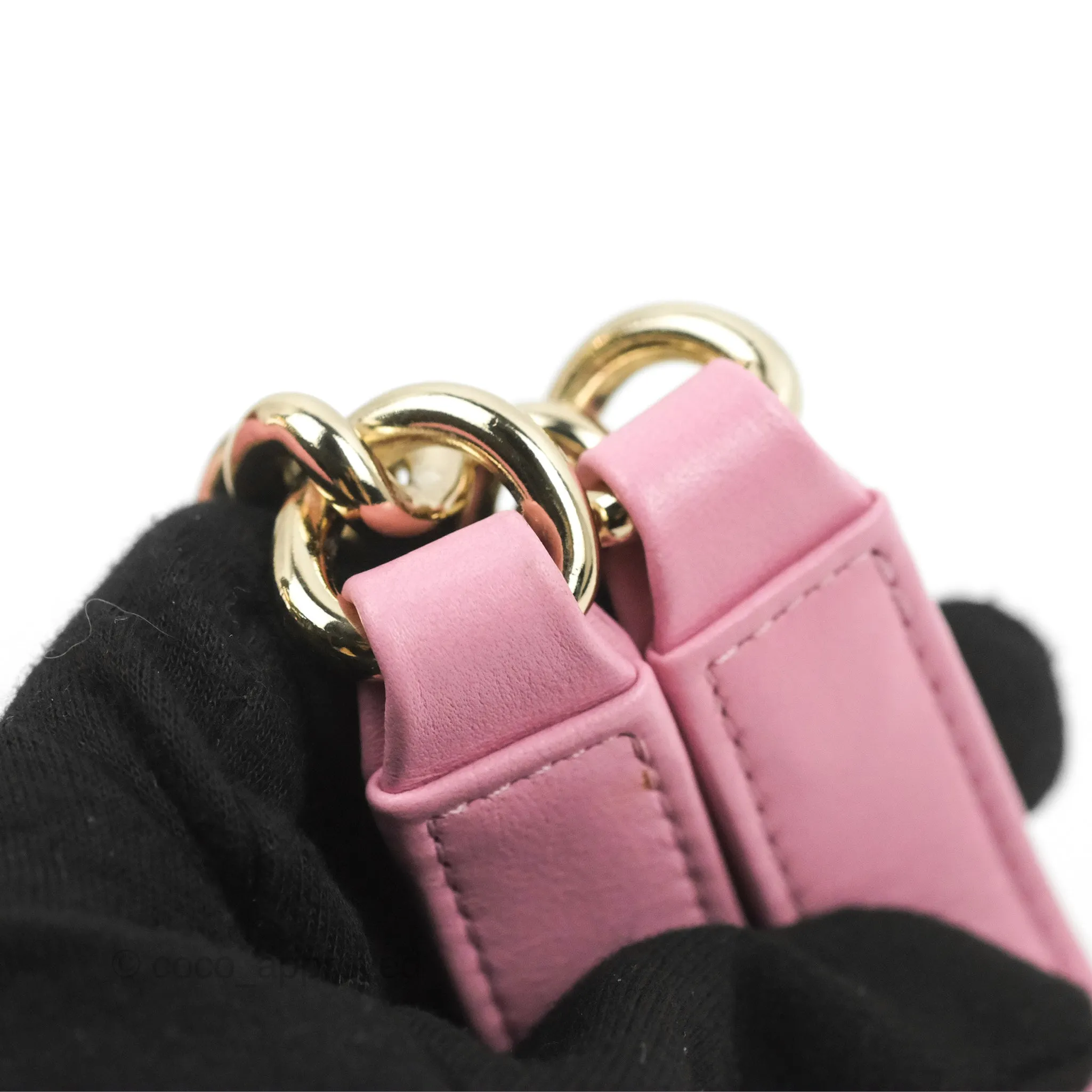 Chanel Chevron Medium Boy Pink Calfskin Gold Hardware