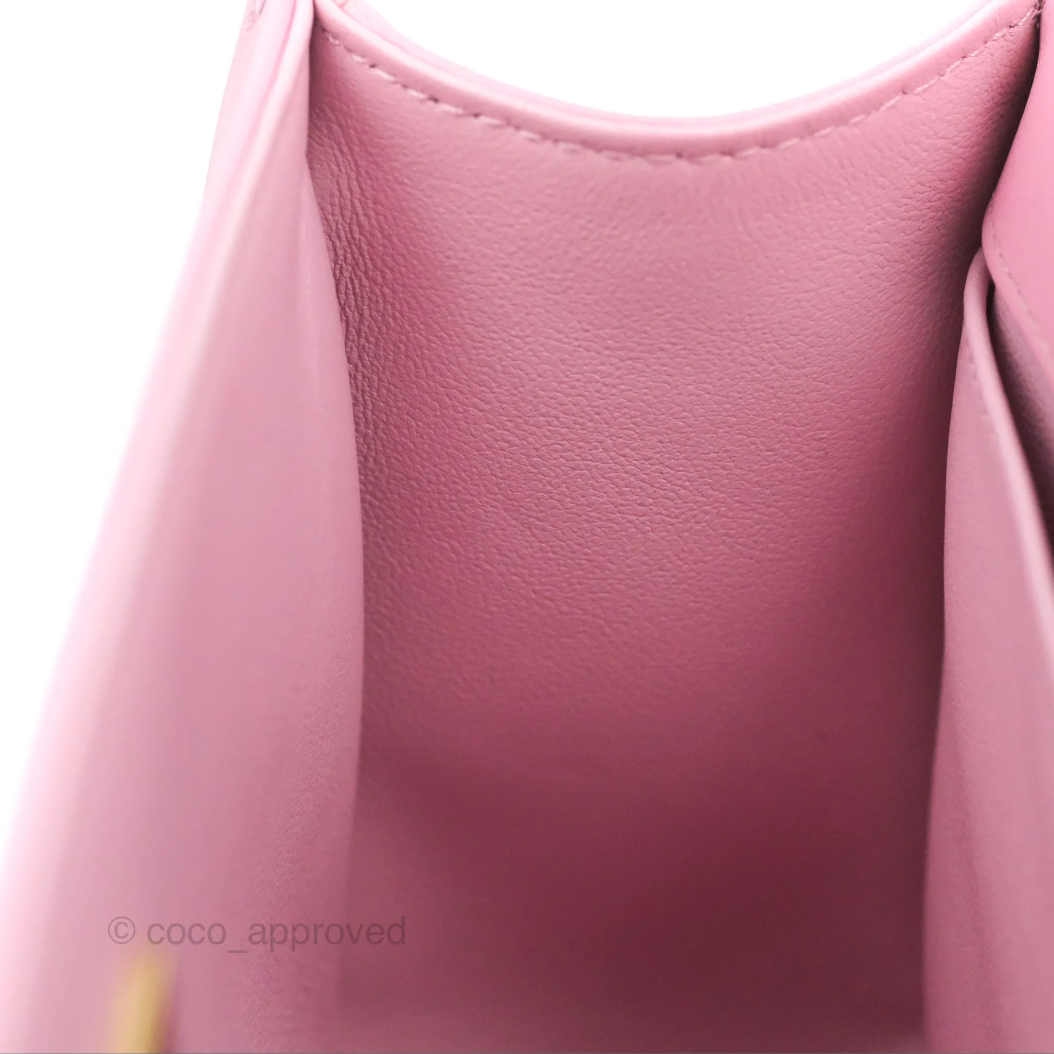 Chanel Chevron Medium Boy Pink Calfskin Gold Hardware
