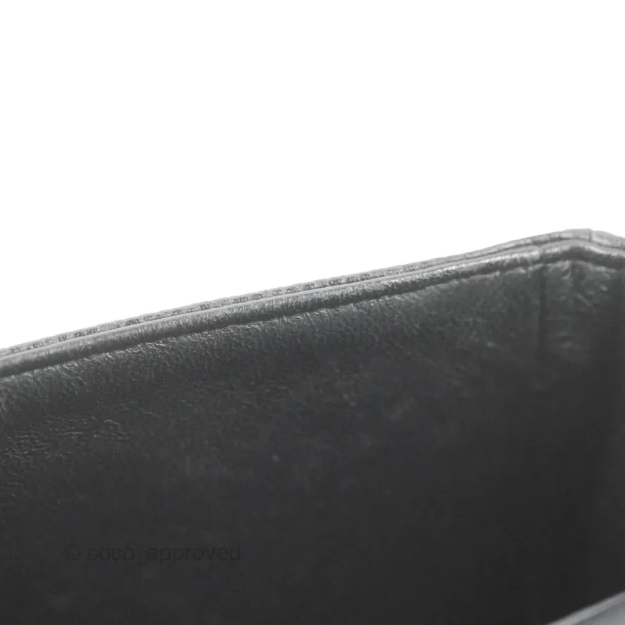 Chanel Classic M/L Medium Flap Quilted Black Caviar Silver Hardware