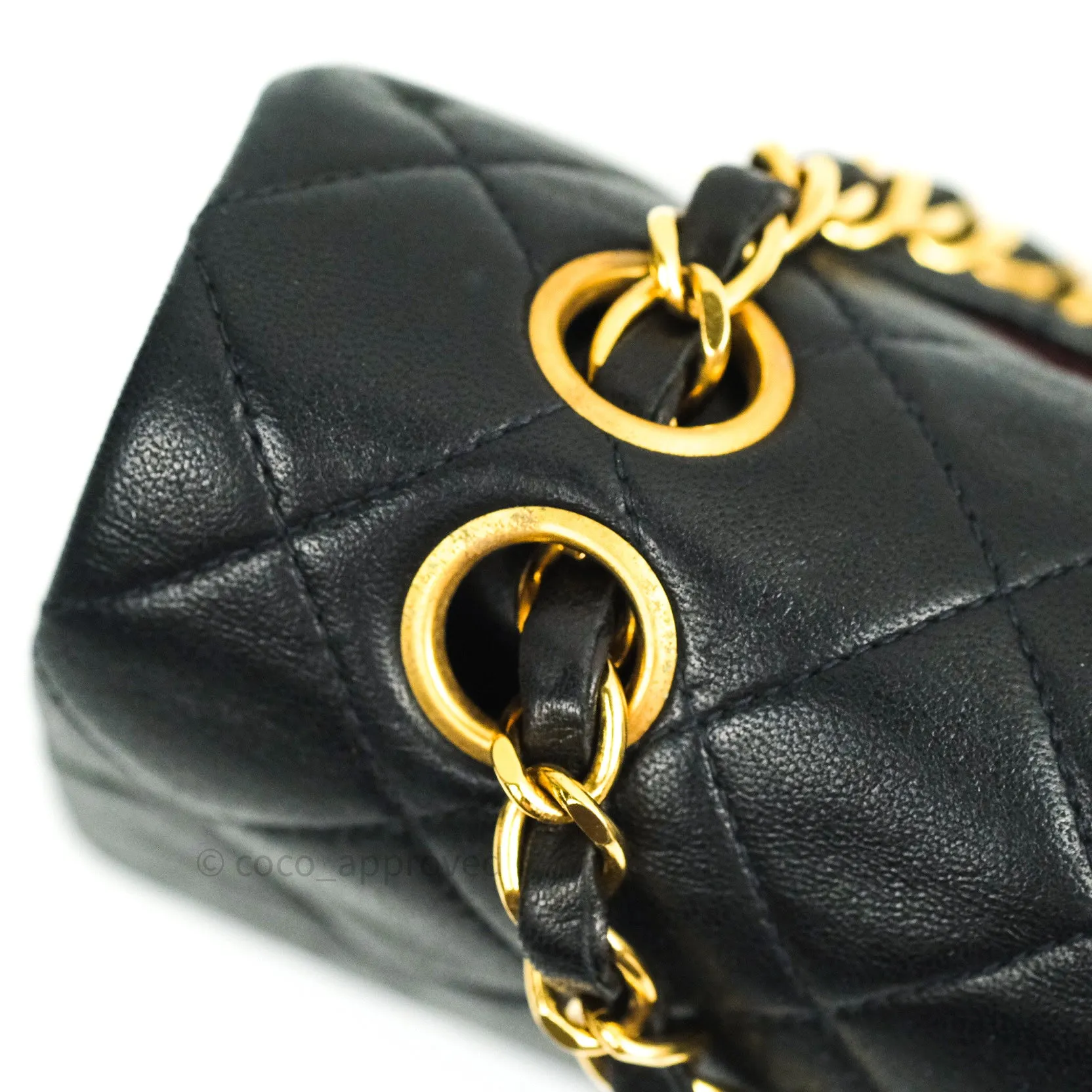Chanel Classic Vintage Small S/M Flap Black Lambskin 24K Gold Hardware