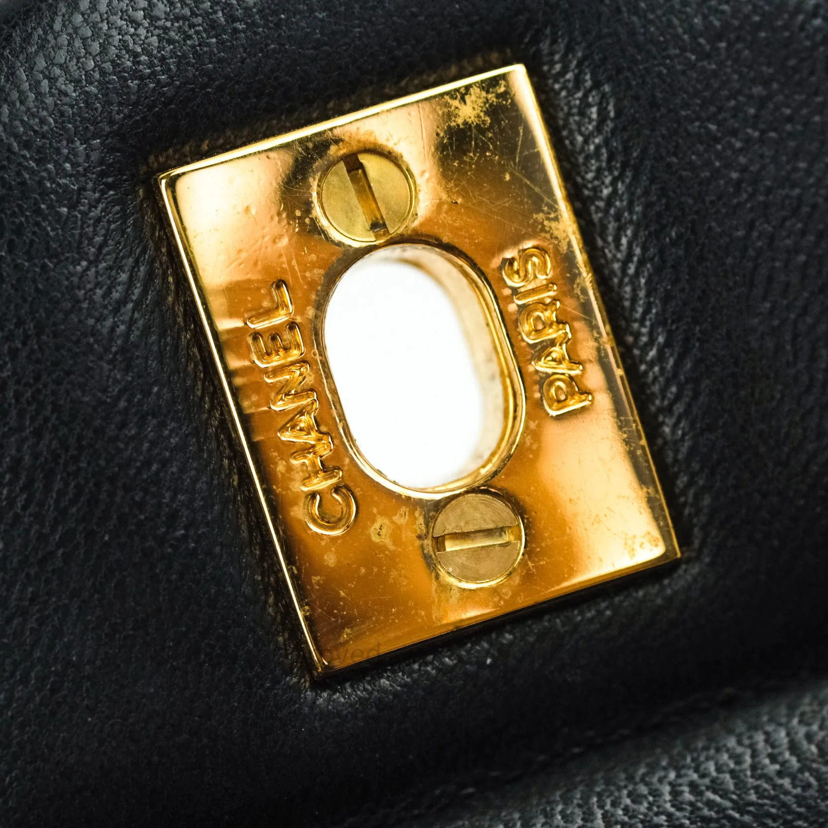 Chanel Classic Vintage Small S/M Flap Black Lambskin 24K Gold Hardware