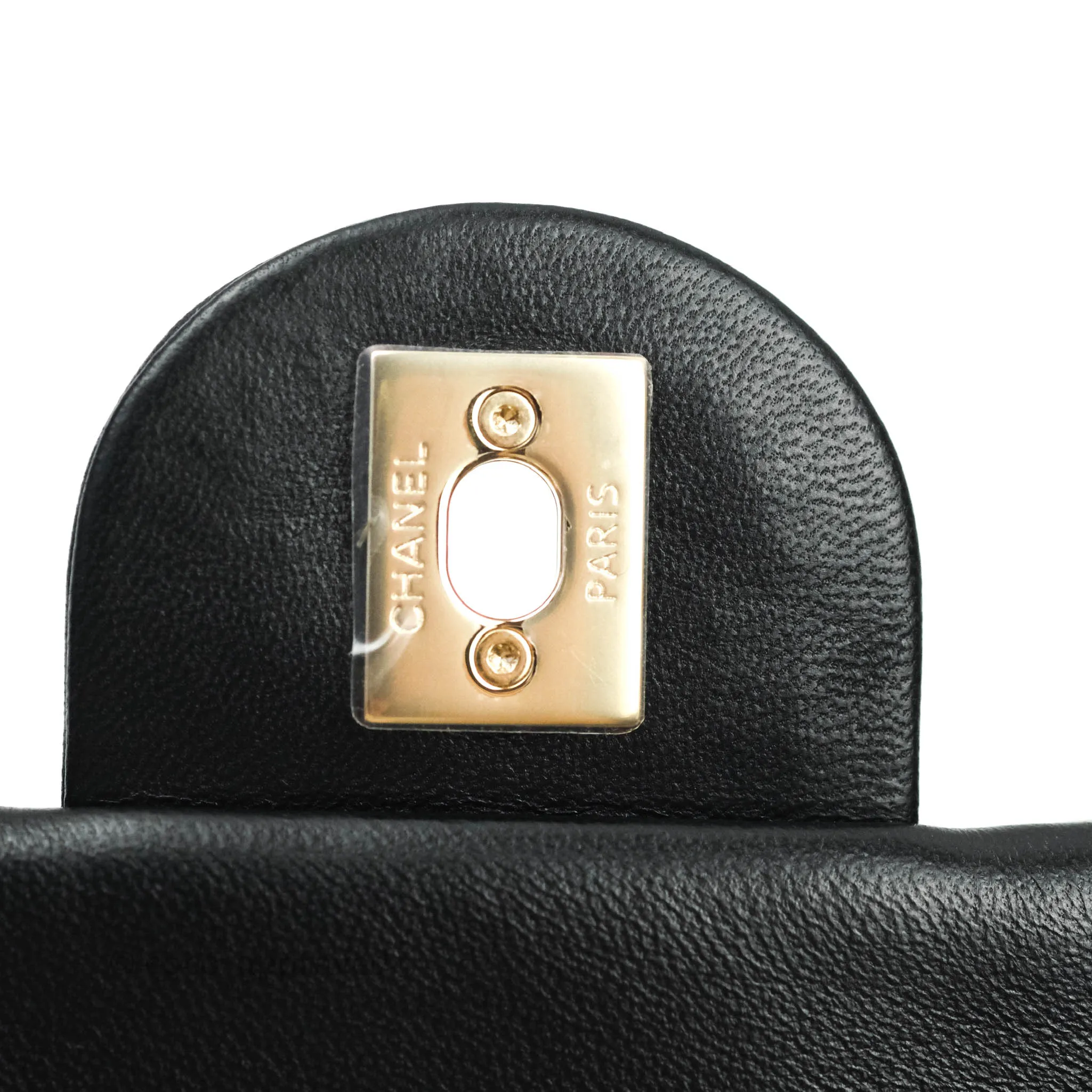Chanel Easy Cherry Flap Bag With Handle Black Lambskin Gold Hardware 19K