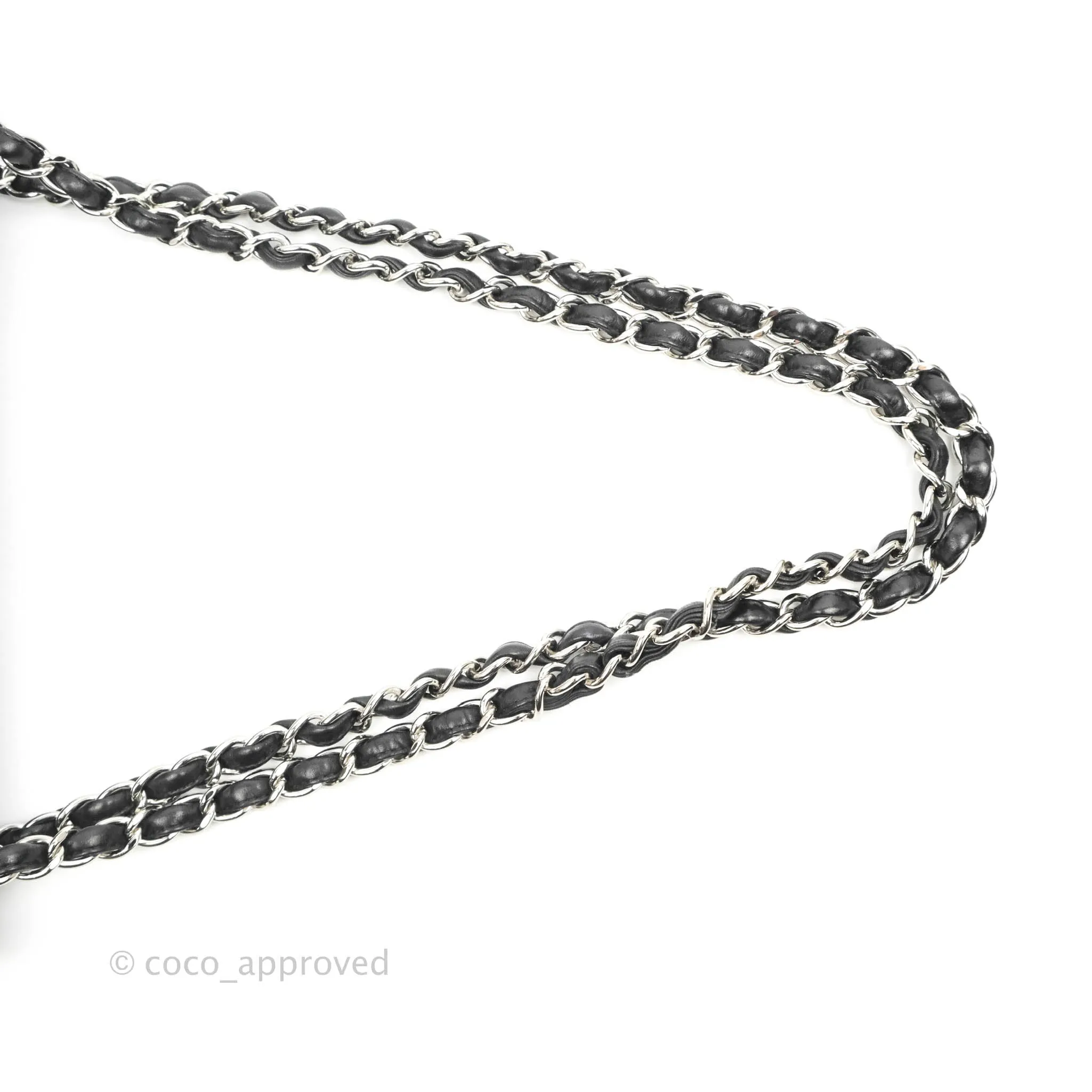 Chanel Jumbo Double Flap Black Lambskin Silver Hardware
