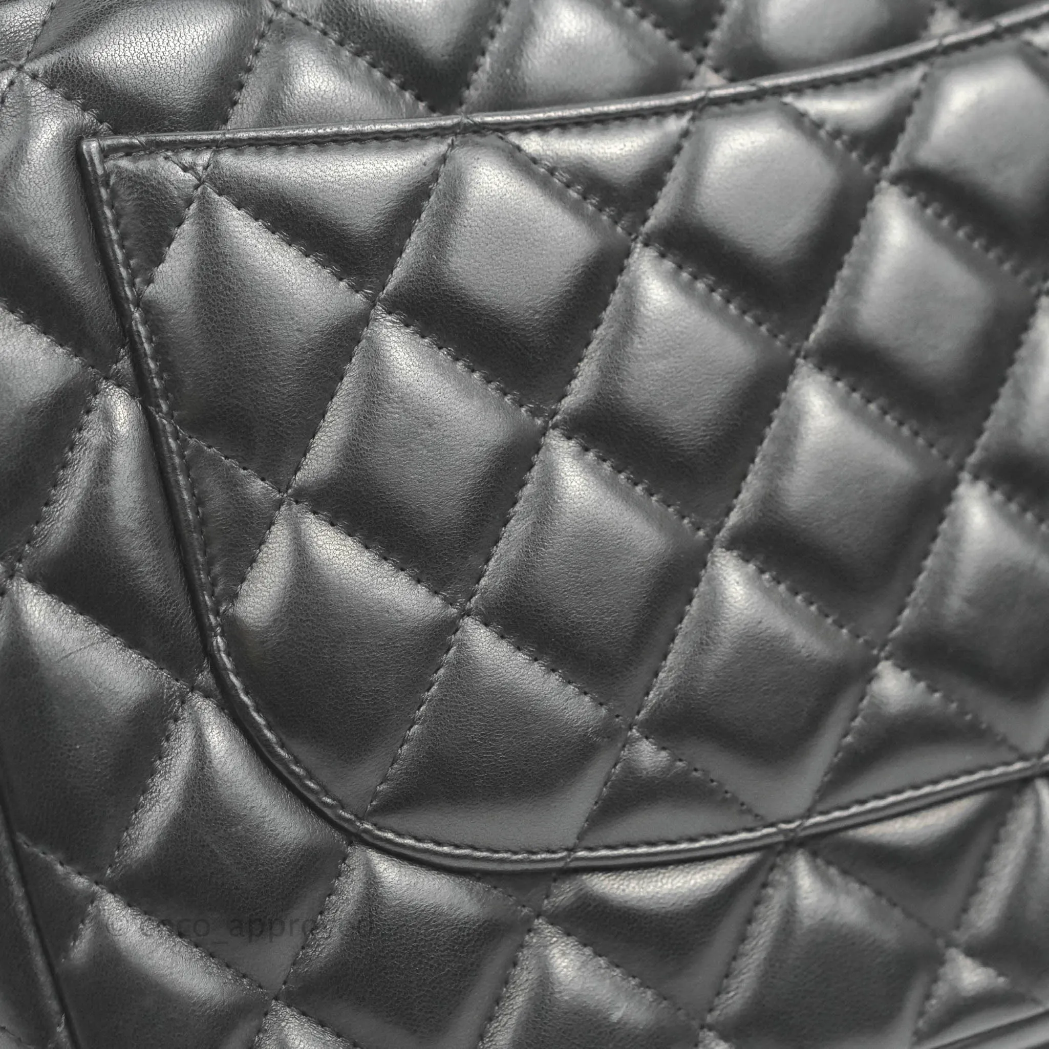 Chanel Jumbo Double Flap Black Lambskin Silver Hardware