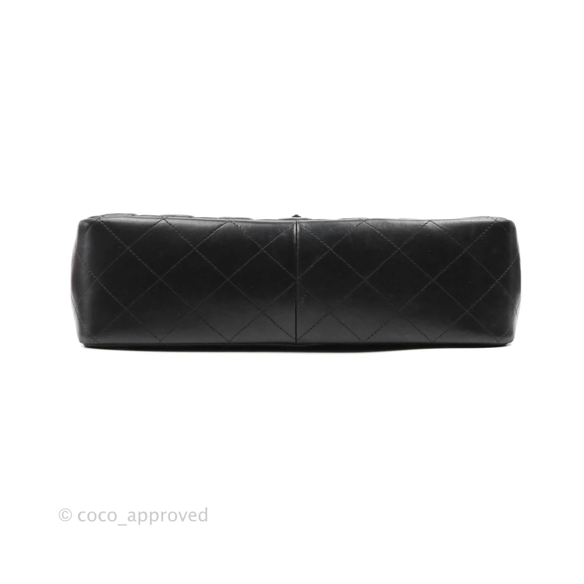Chanel Jumbo Double Flap Black Lambskin Silver Hardware