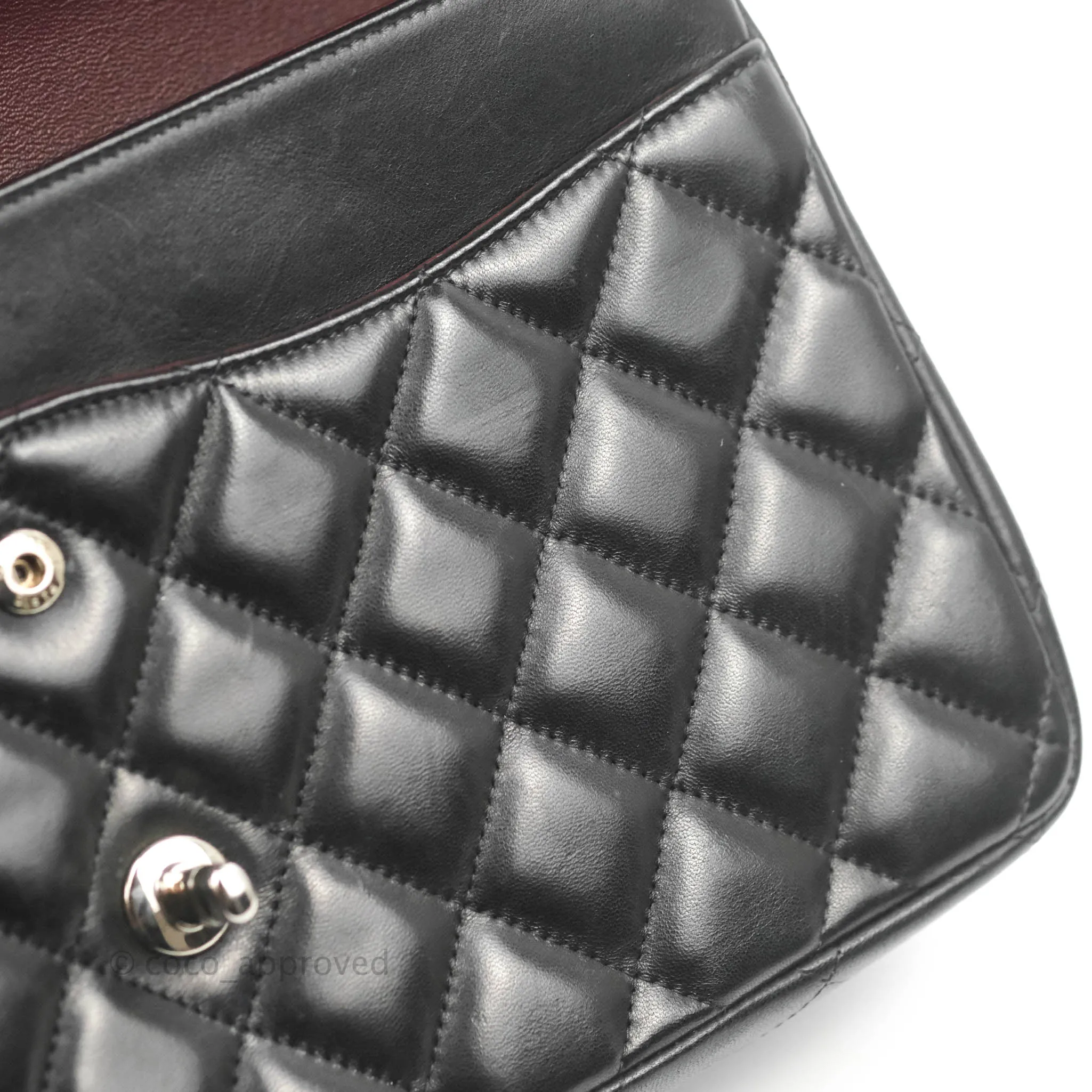 Chanel Jumbo Double Flap Black Lambskin Silver Hardware